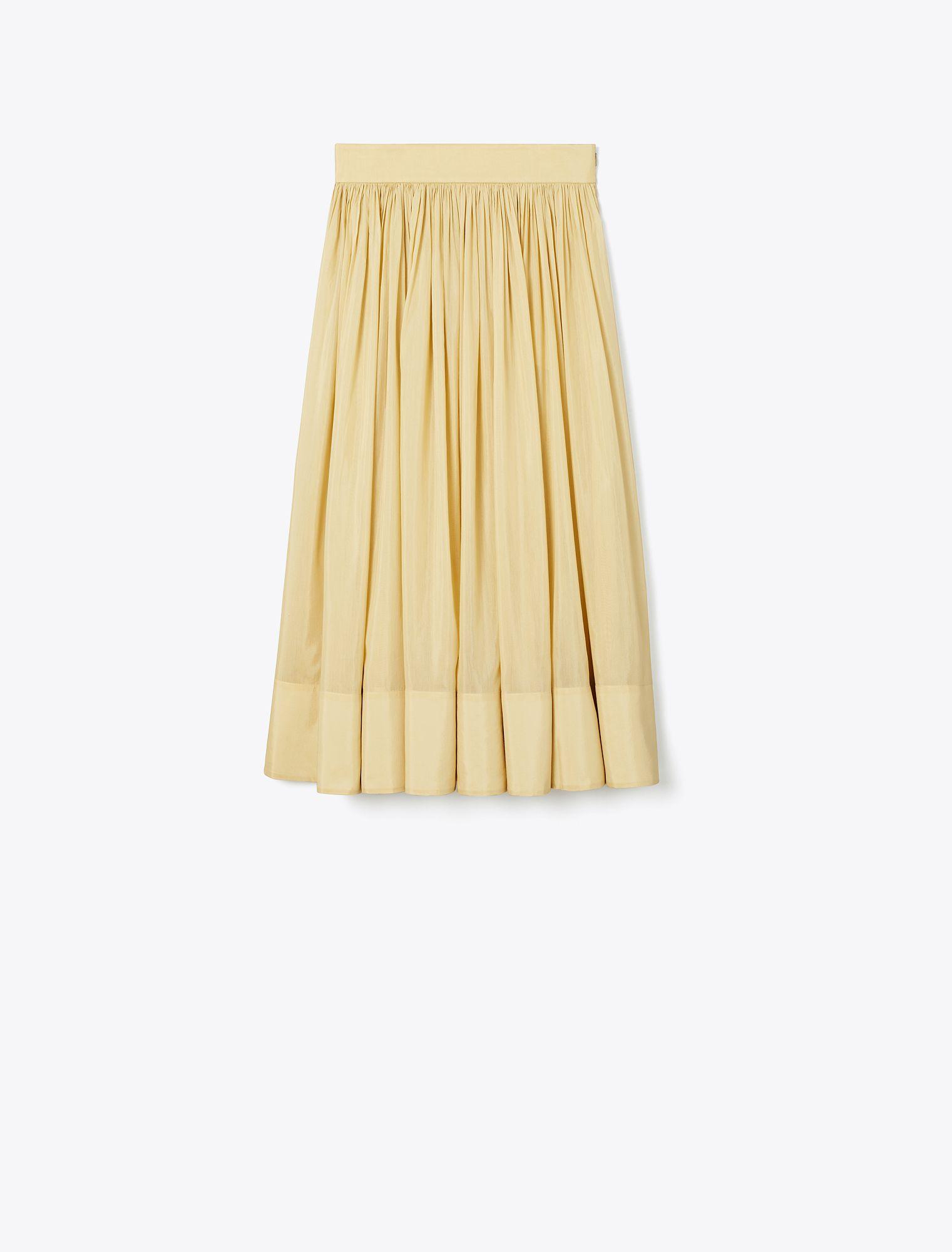 Tory Burch Cotton Silk Mid length Skirt in White Lyst