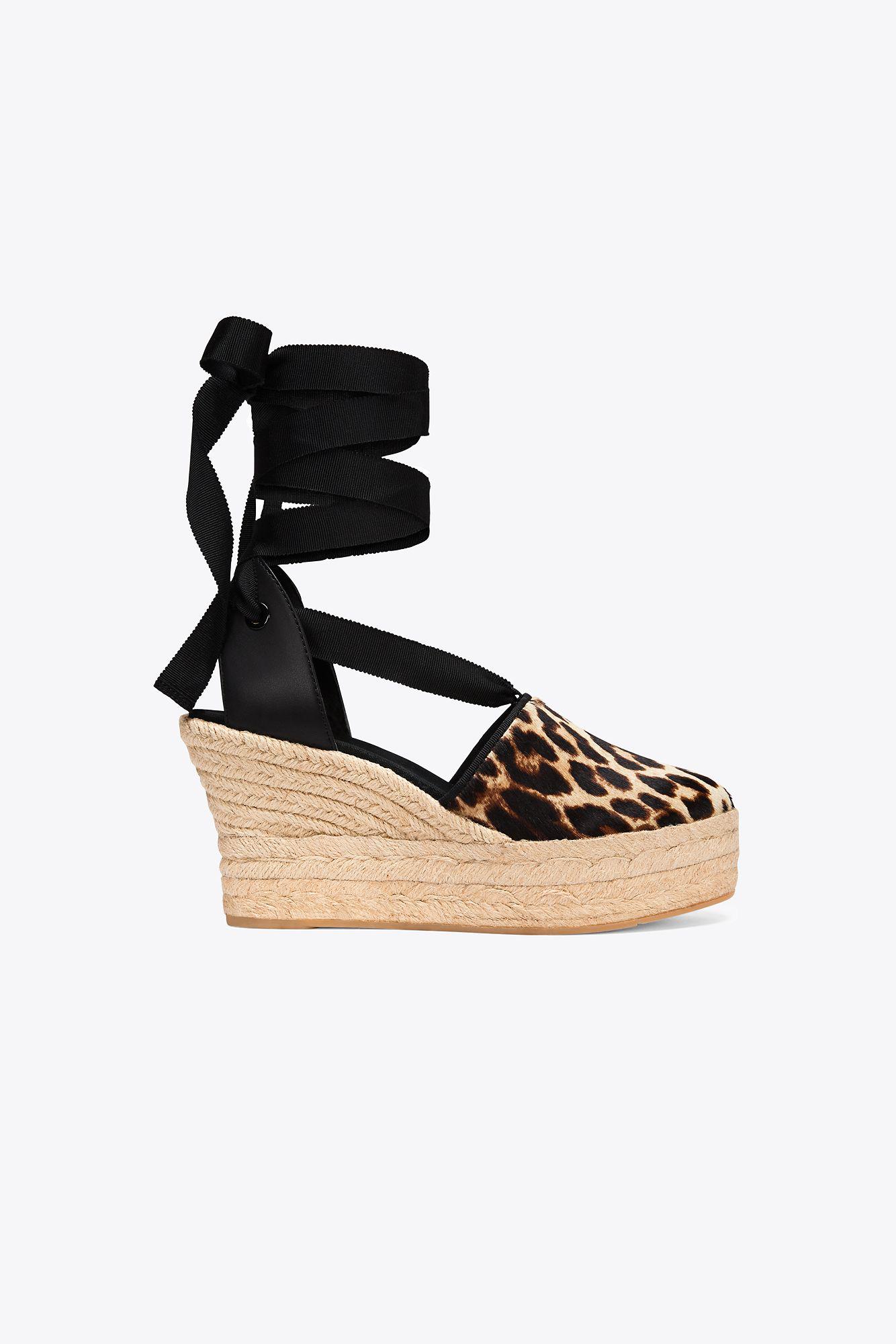 tory burch leopard wedge