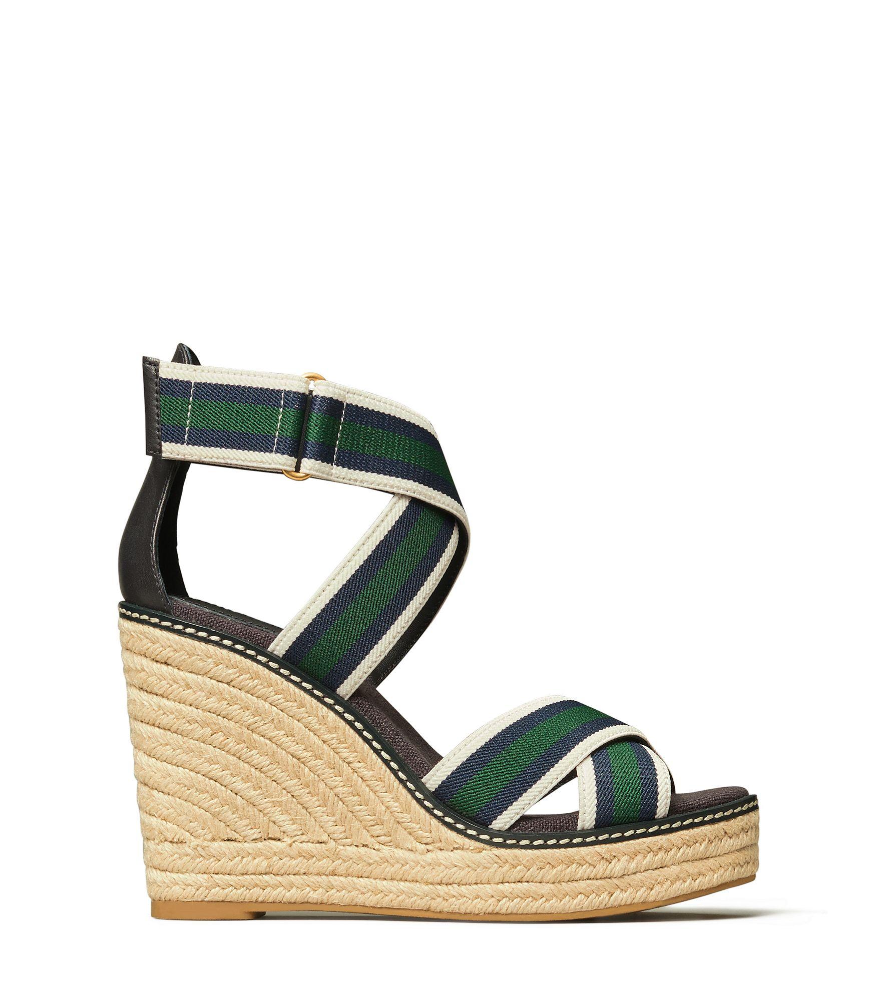 Tory Burch Frieda Espadrilles Sandals in Green - Lyst