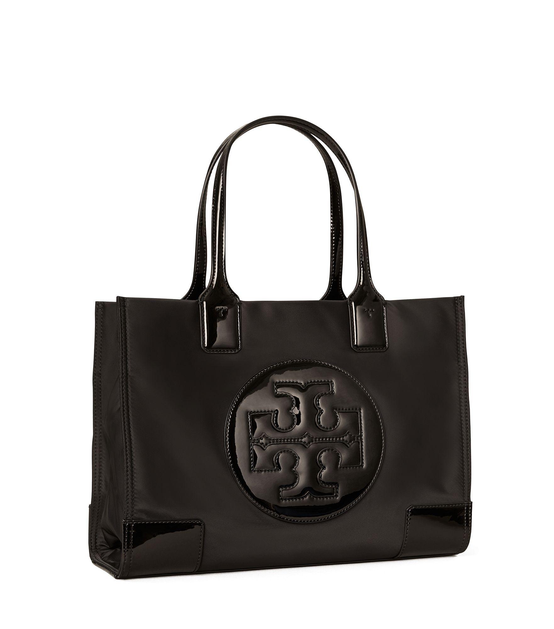 tory burch ella patent nylon tote