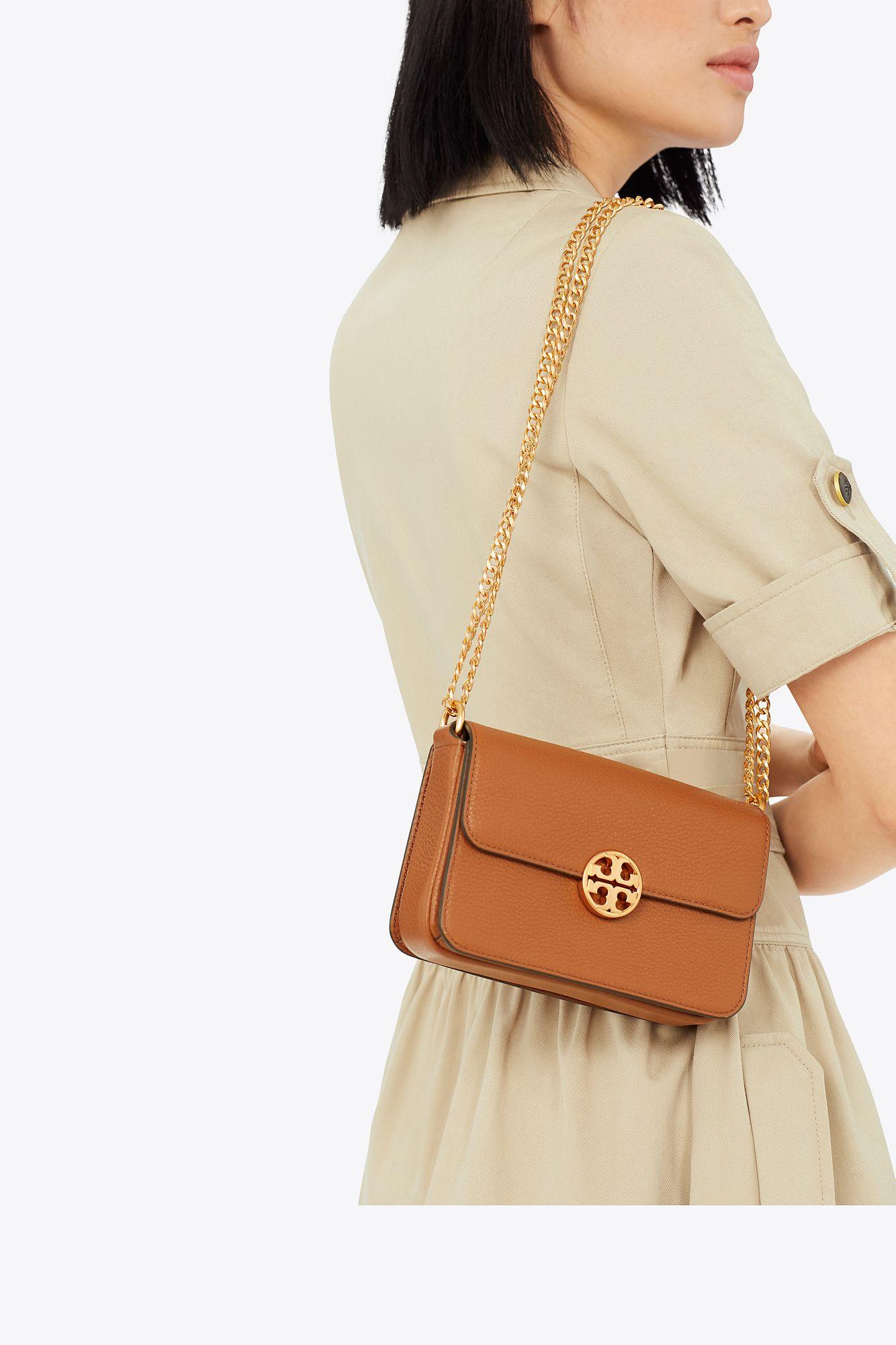 Tory Burch Chelsea Mini Leather Bag in Brown | Lyst