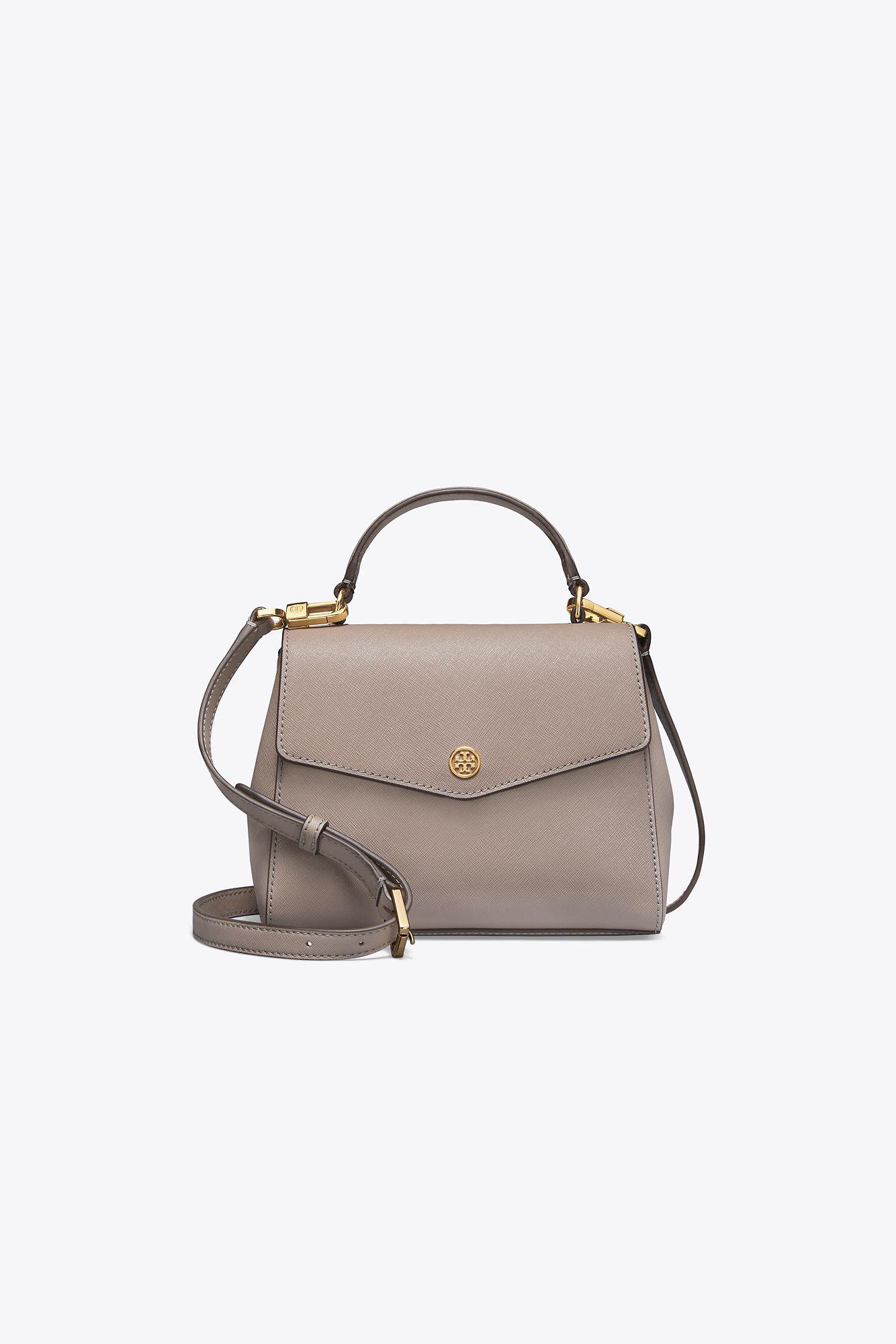 Tory Burch Robinson Small Top-handle Satchel in Gray | Lyst