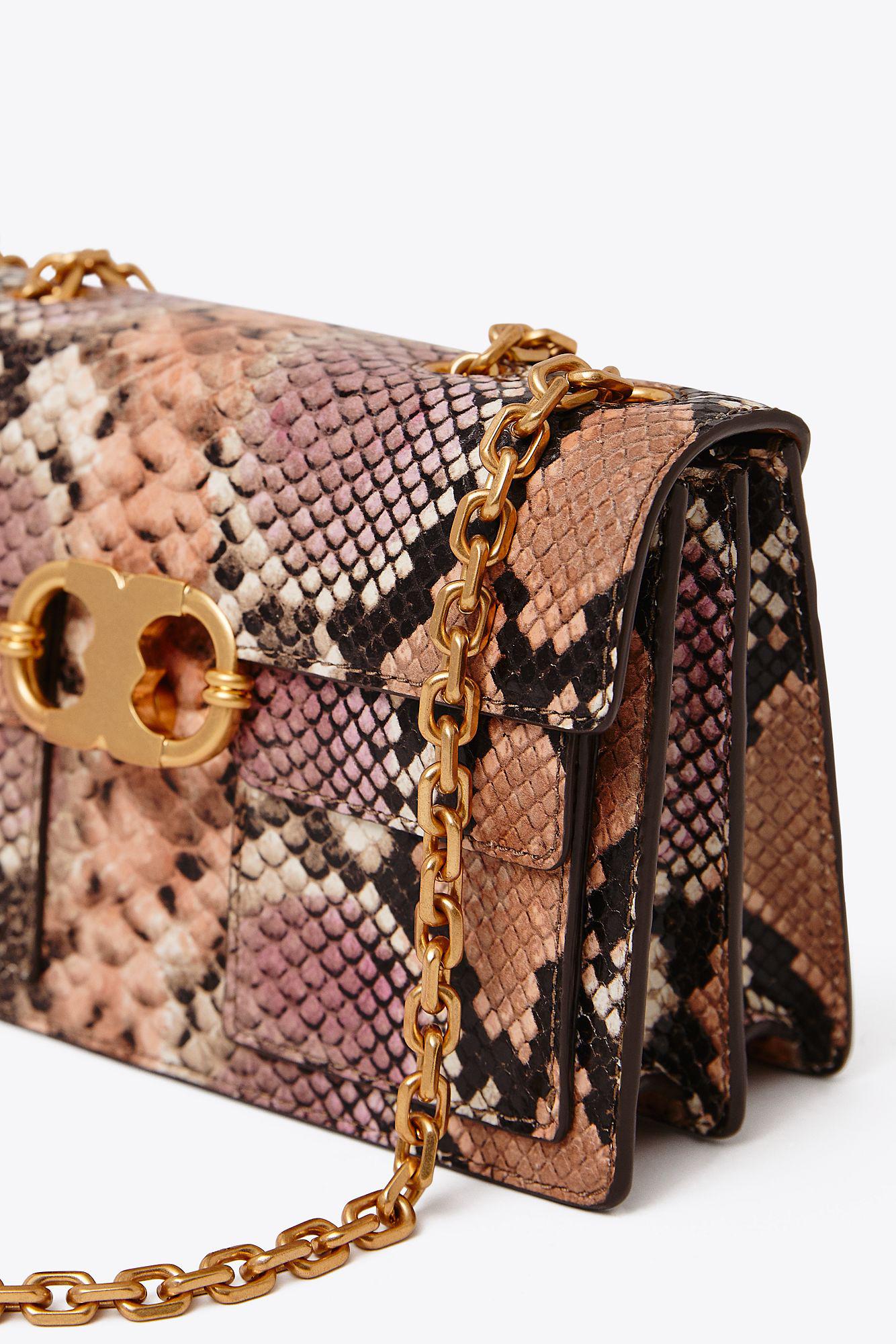 gemini link embossed small shoulder bag
