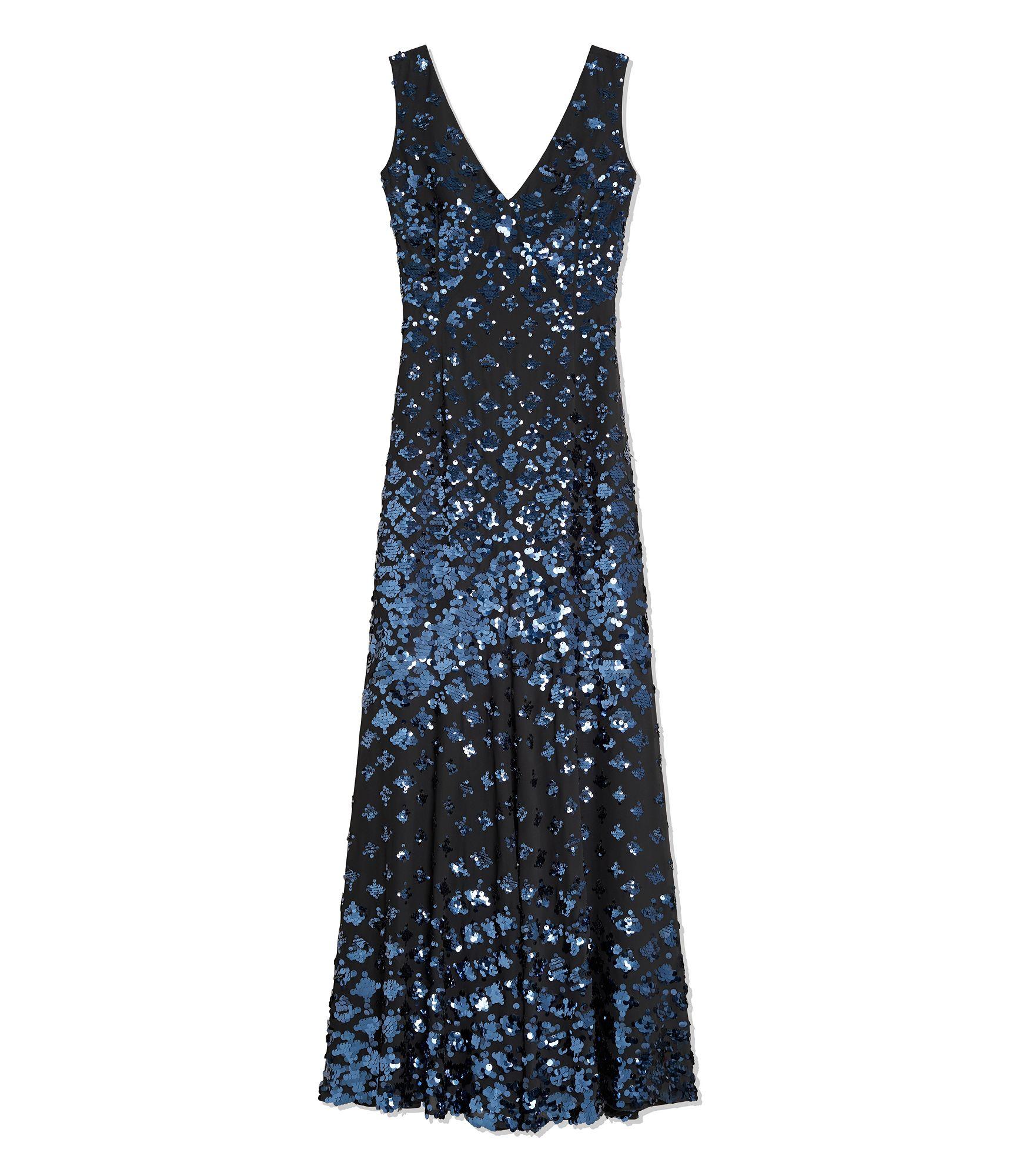 Tory Burch Allover Sequin Dress in Black | Lyst