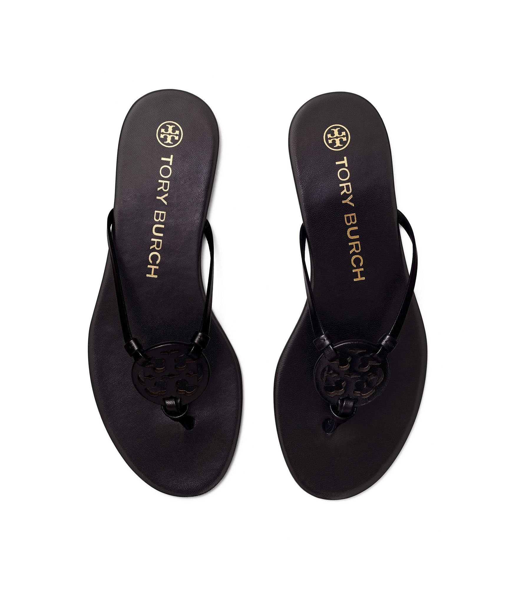 Tory Burch Miller Knotted Sandal in Black | Lyst
