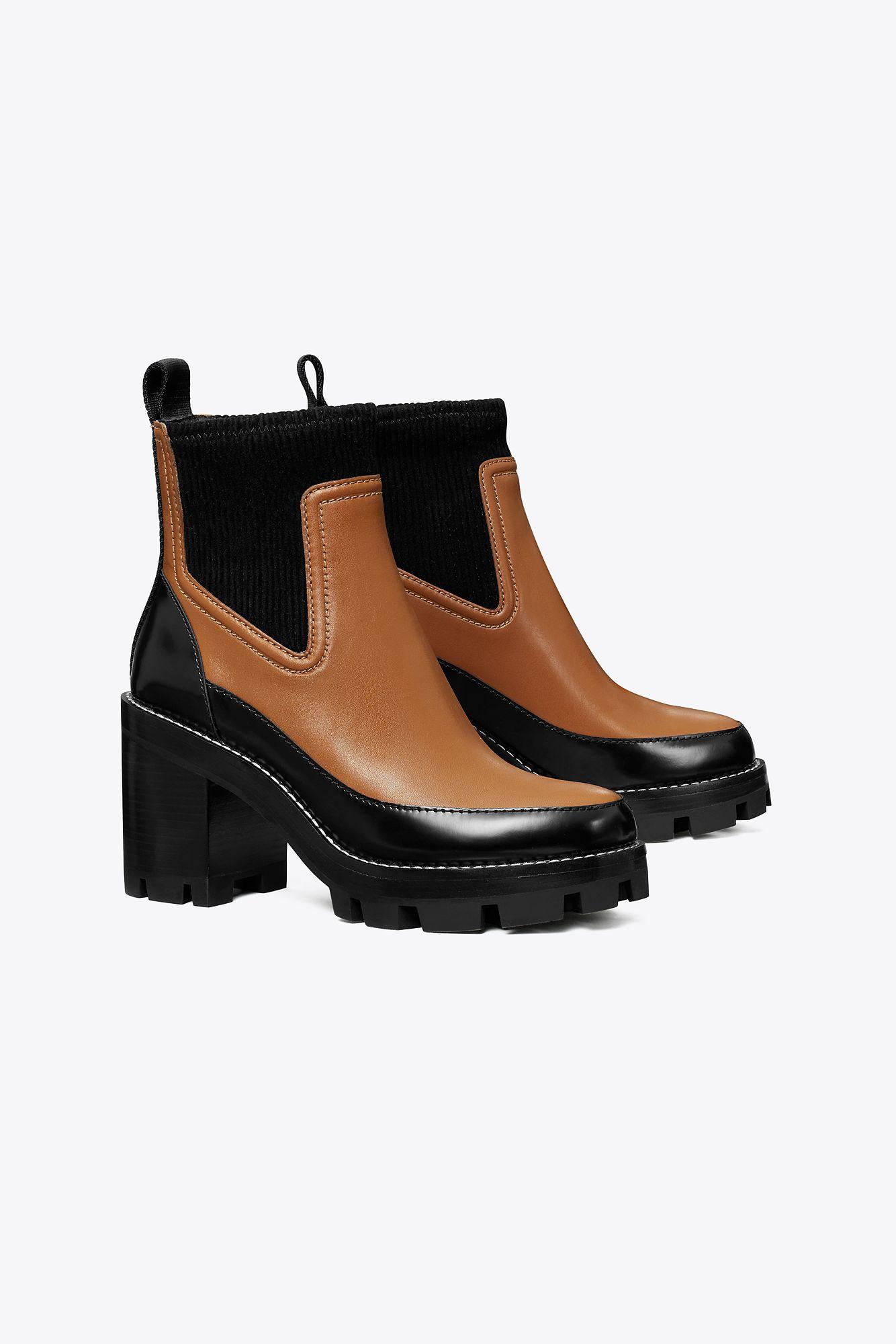 leigh lug sole bootie tory burch