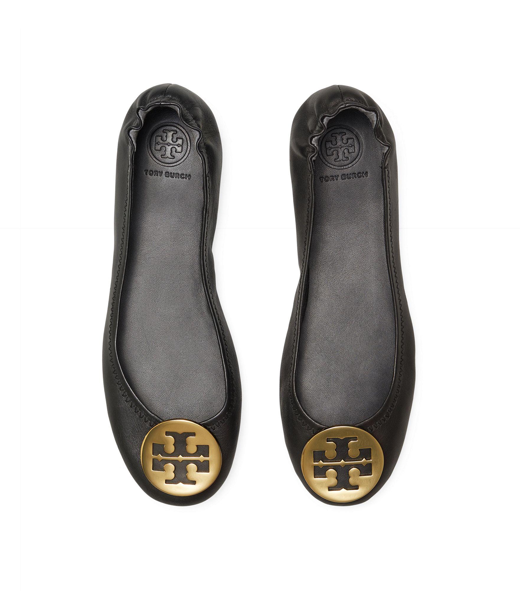 tory burch black minnie flats