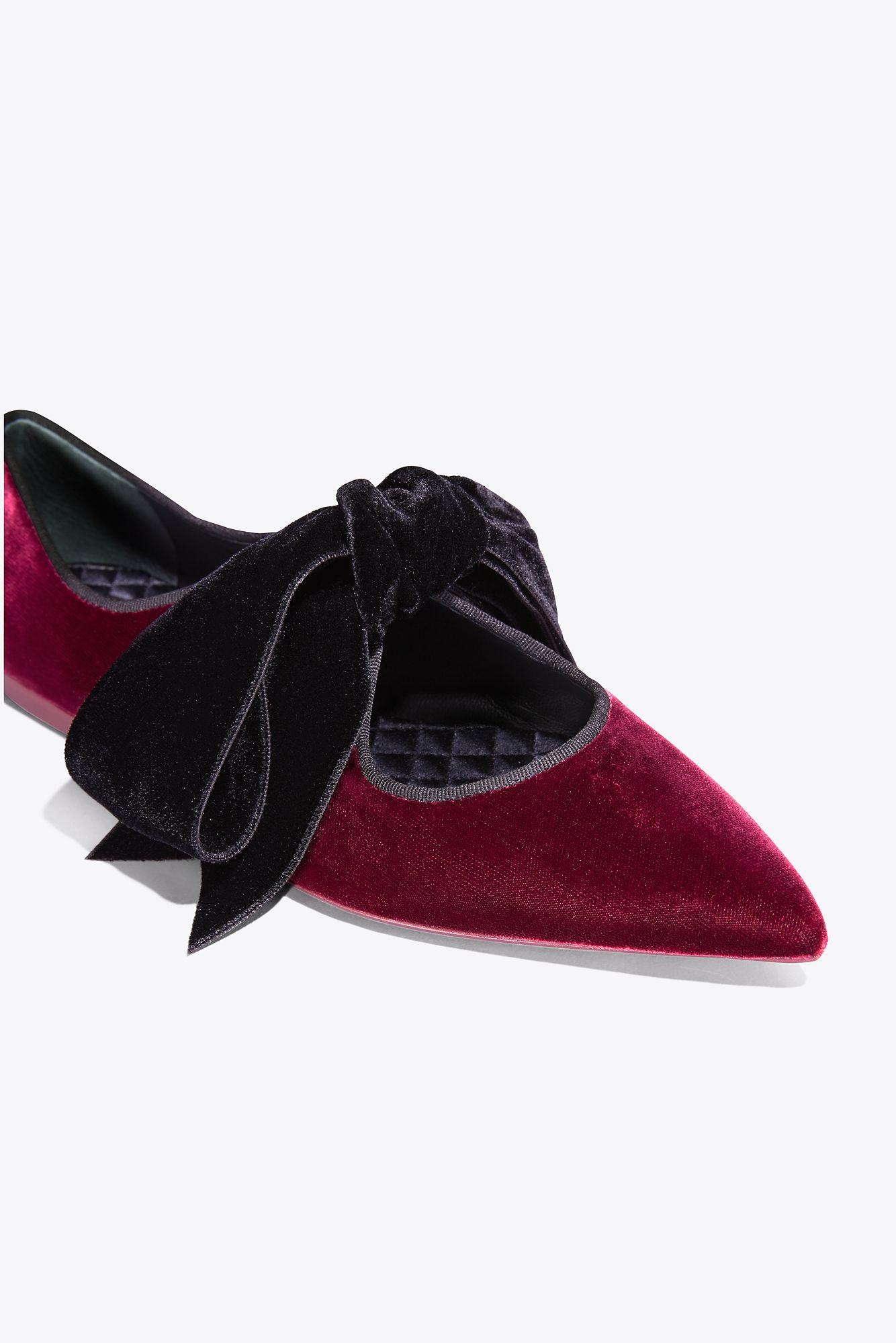 tory burch clara flat black