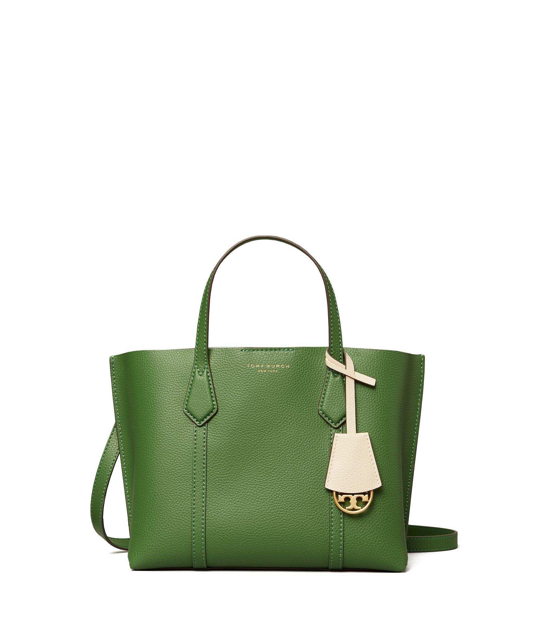 tory burch women's perry triple compartment leather tote