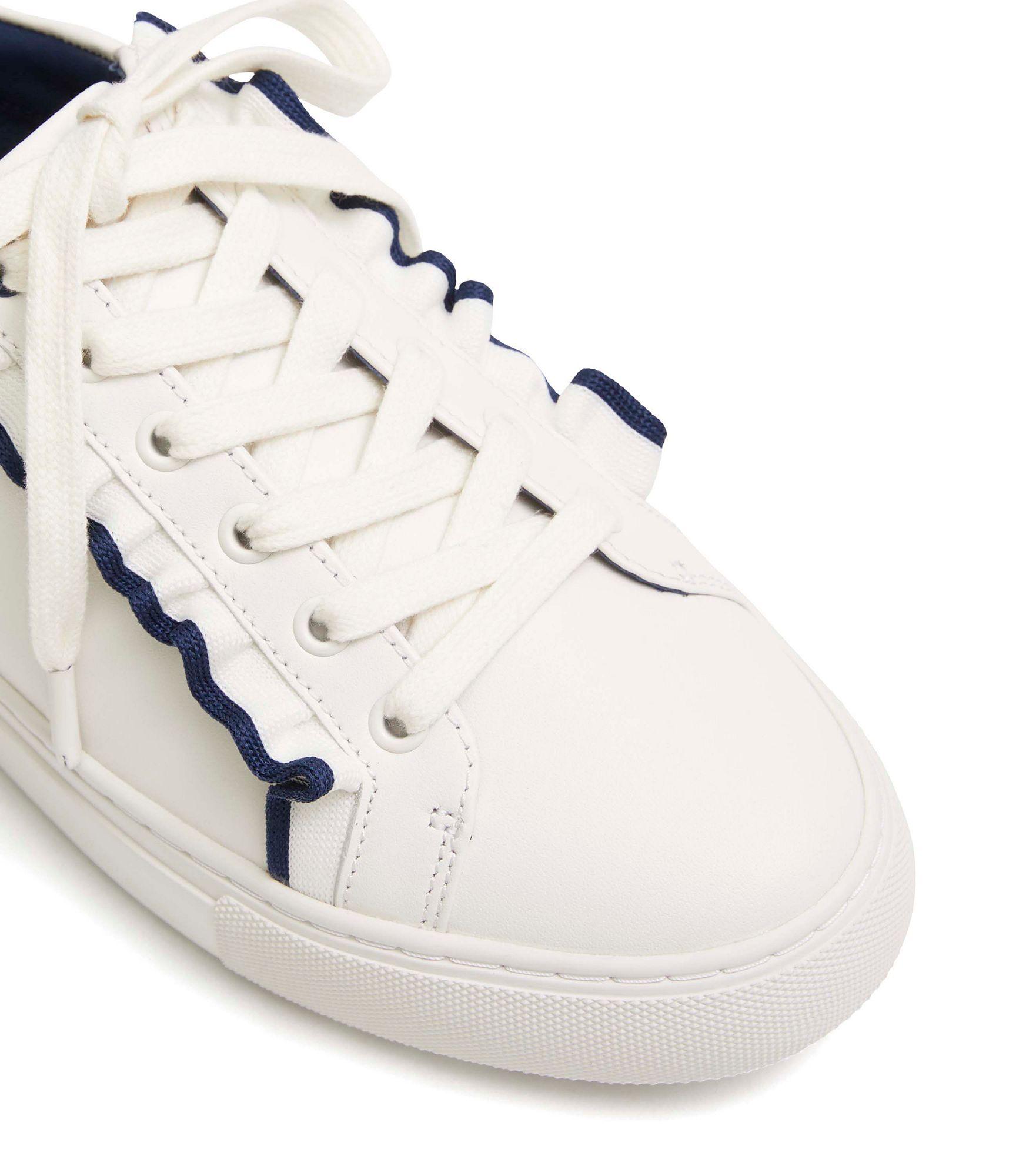 Tory Sport Leather Golf Ruffle Sneakers in White - Lyst