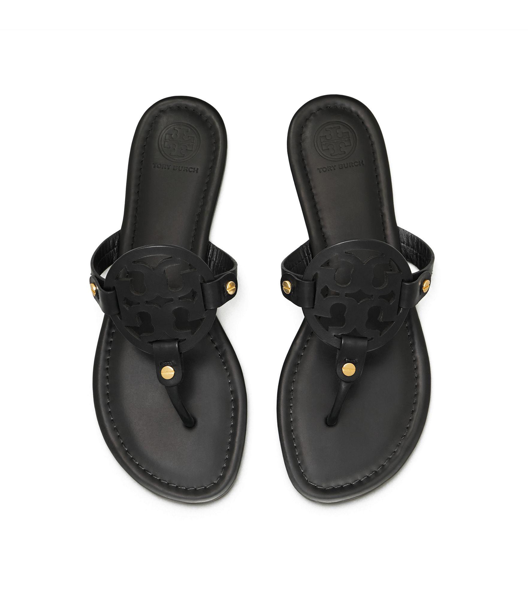 tory burch black miller sandals sale
