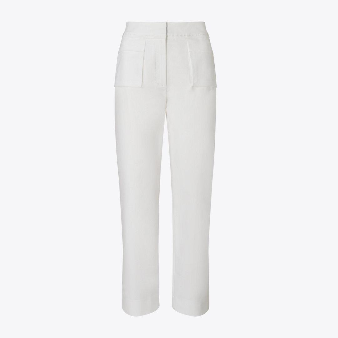 パンツ TORY BURCH Women Straight Pants 168289111 WHITE Tory Burch Straight-leg pants for Women | Online Sale up to