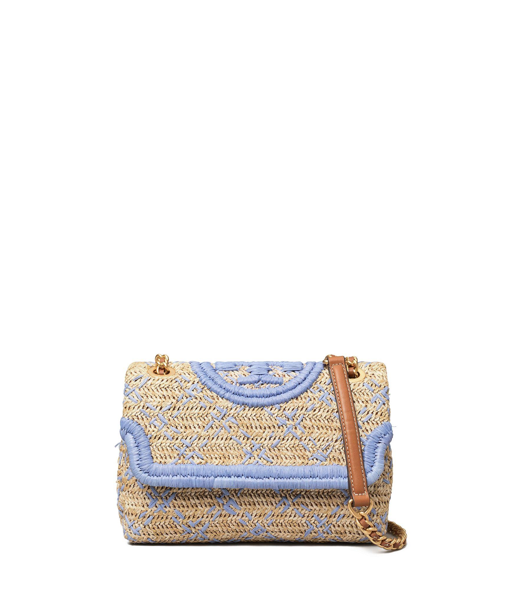 Tory Burch Fleming Soft Straw Small Convertible Shoulder Bag Save 40