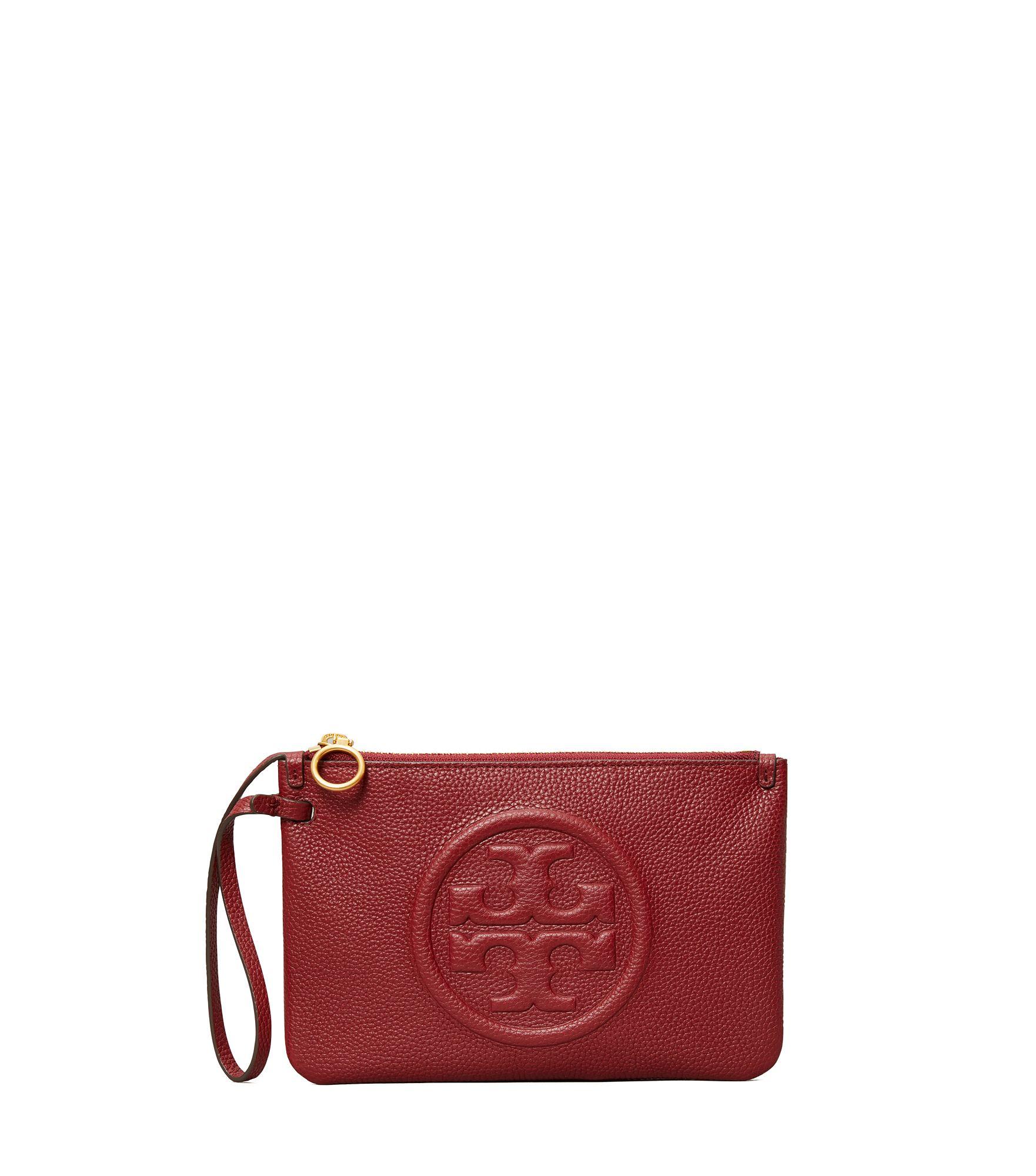 Tory Burch Perry Leather Wristlet in Red Save 52 Lyst