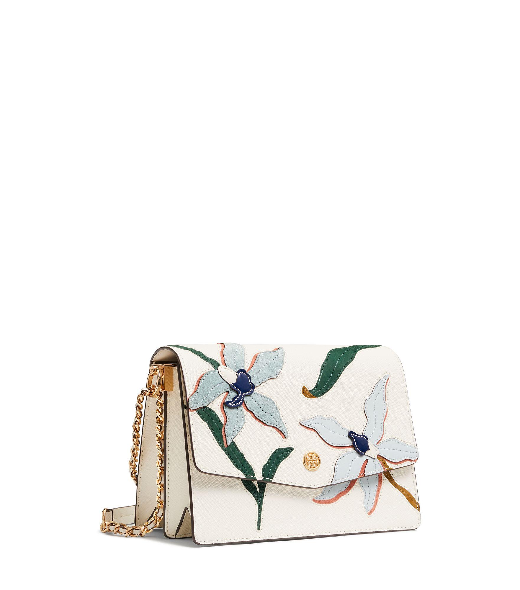 tory burch robinson applique shoulder bag