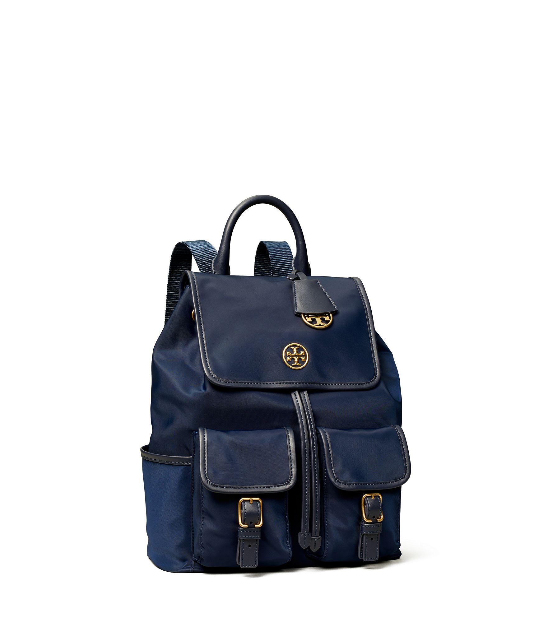tory burch navy blue backpack