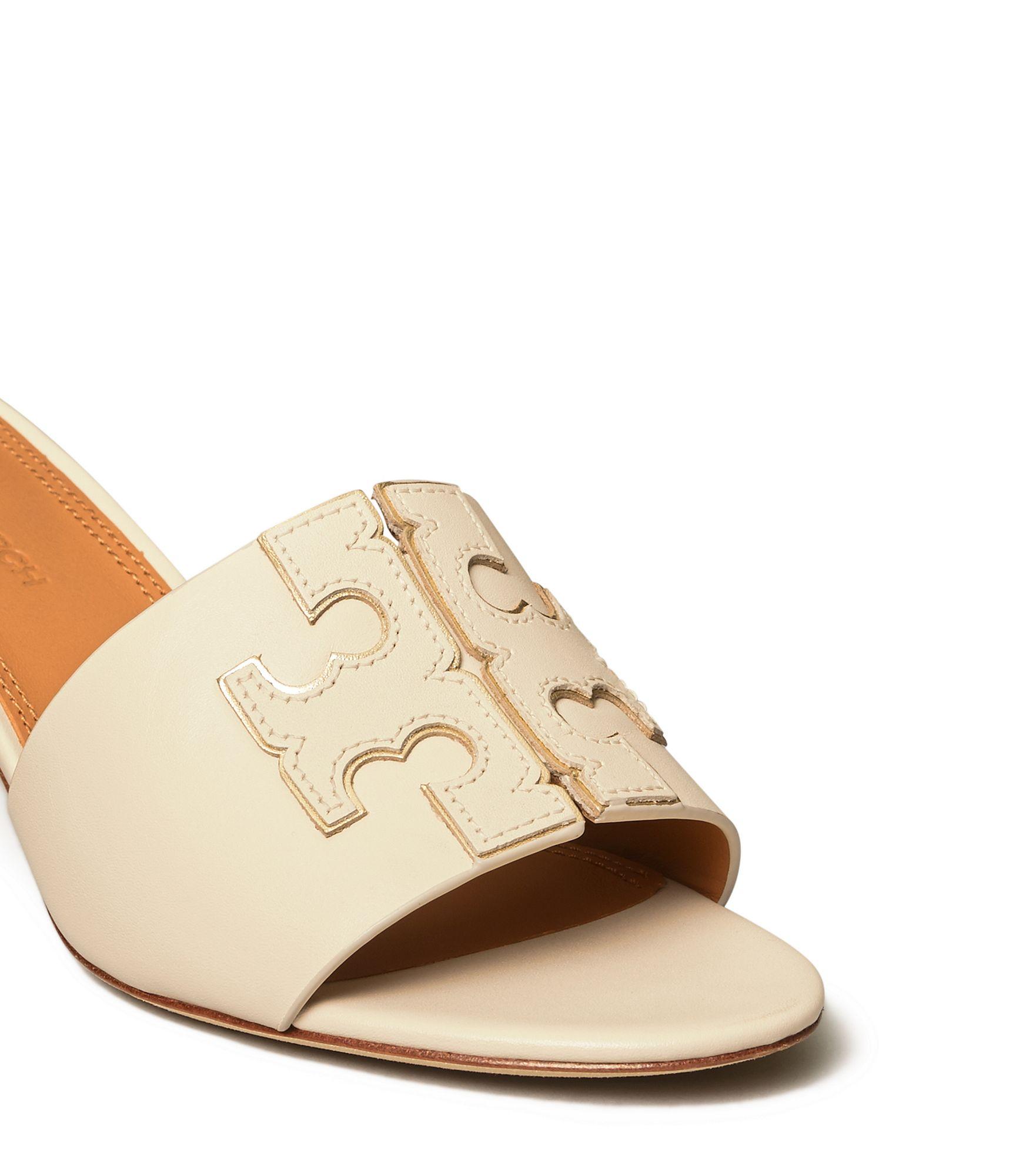 tory burch ines mid heel slide