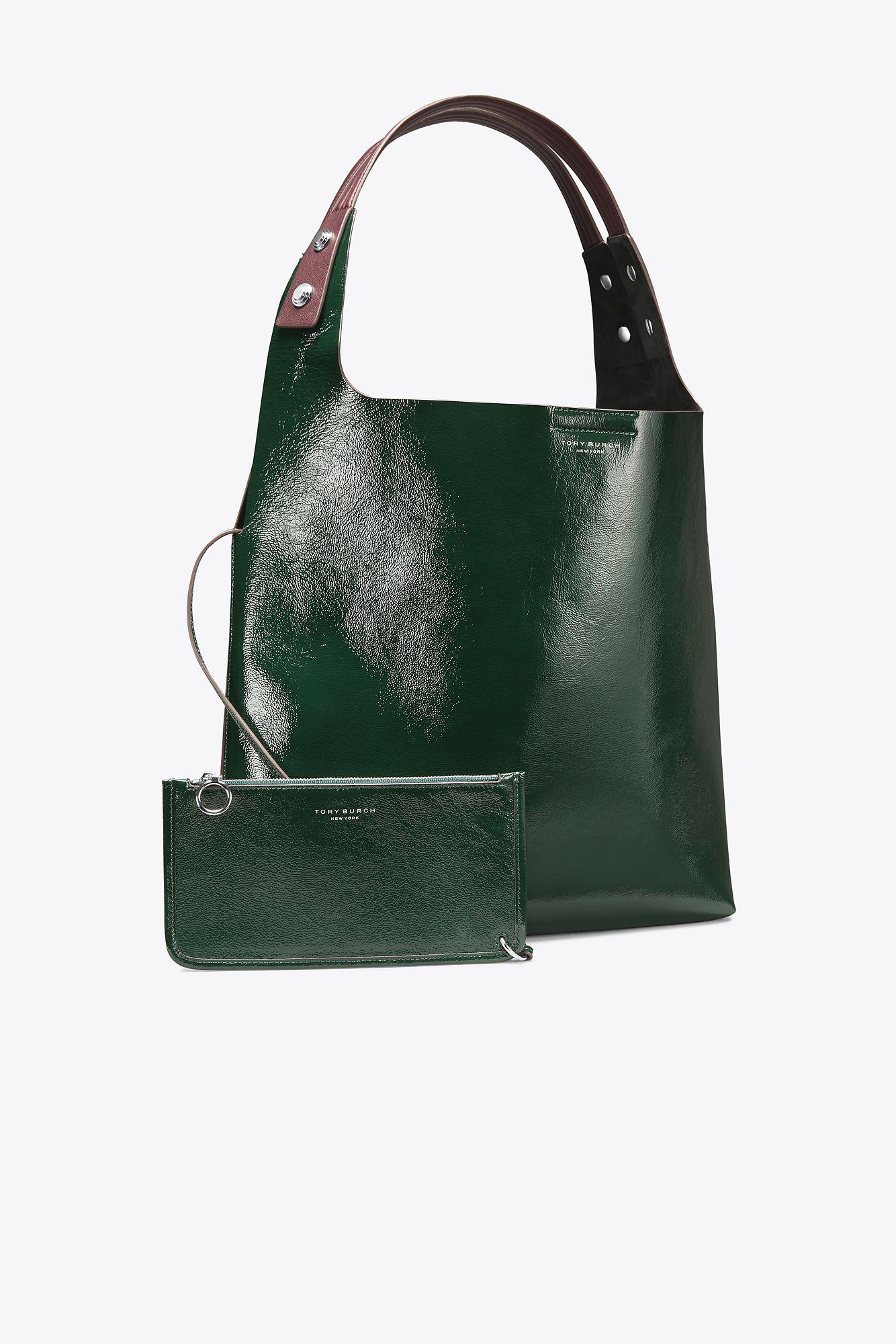 tory burch patent tote