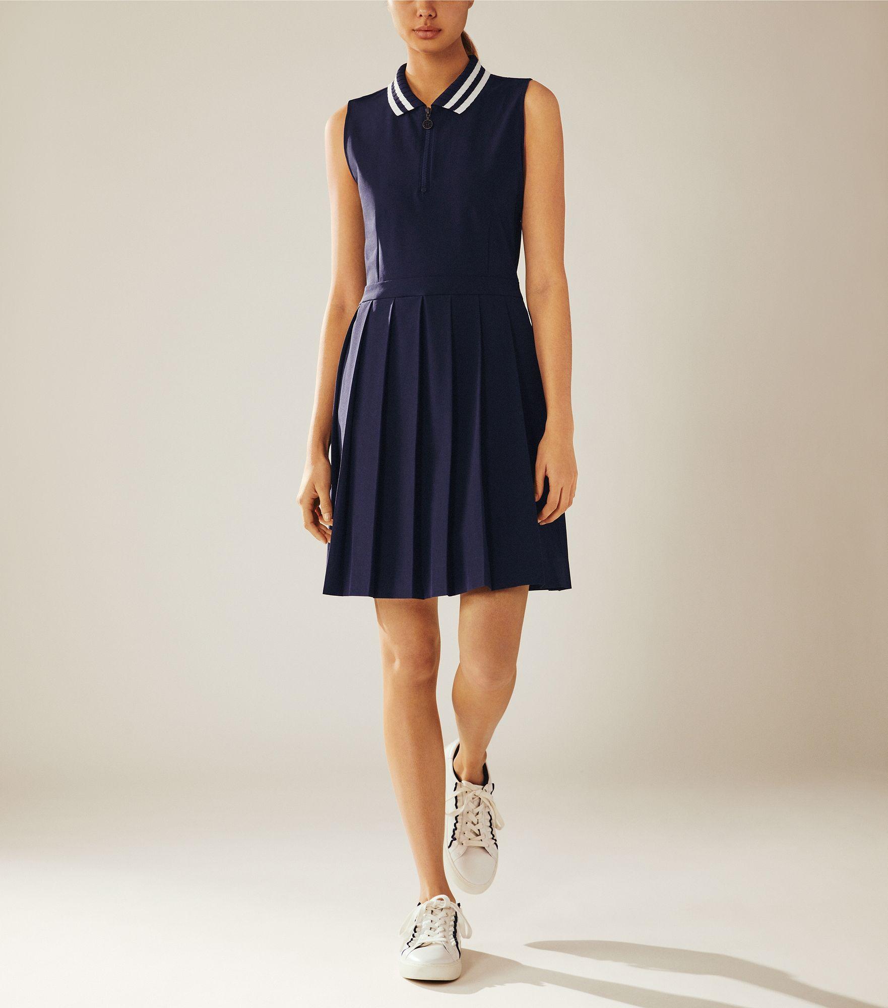 Tory Sport Performance Pleated Golf Dress in Navy Blue Blue Lyst