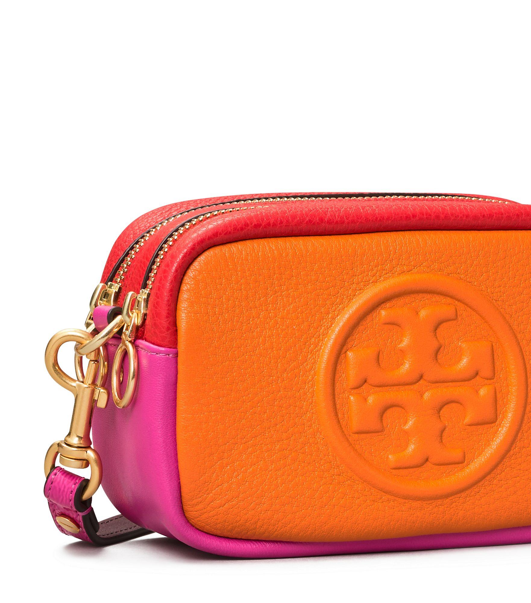 Tory Burch Perry Color - Block Mini Bag in Pink | Lyst