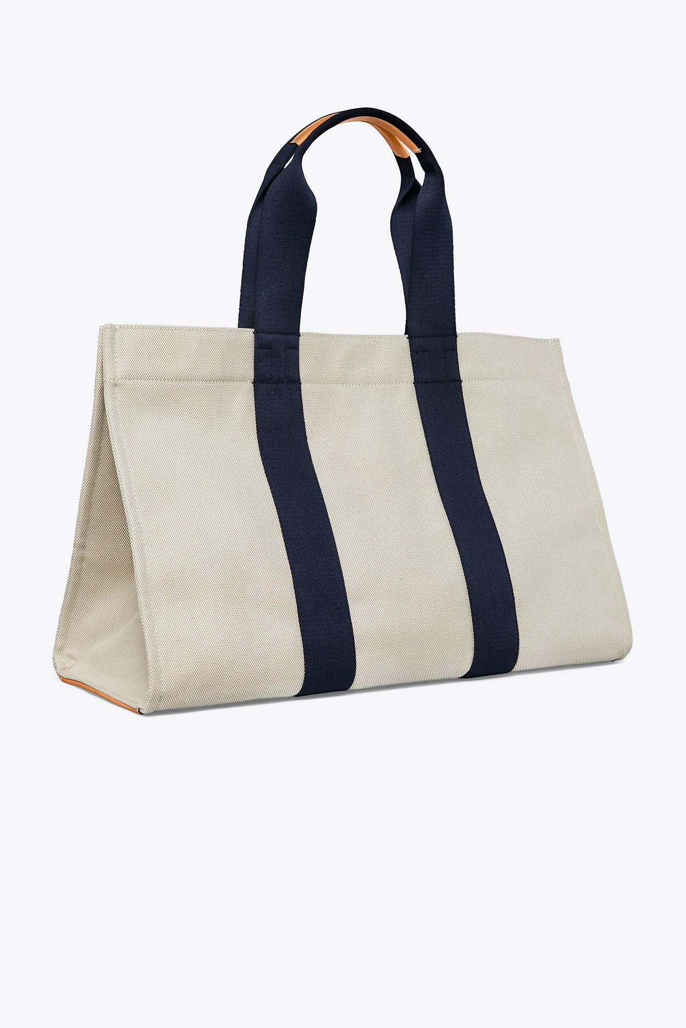 Tory Burch Miller Large Canvas Tote in Blue | Lyst