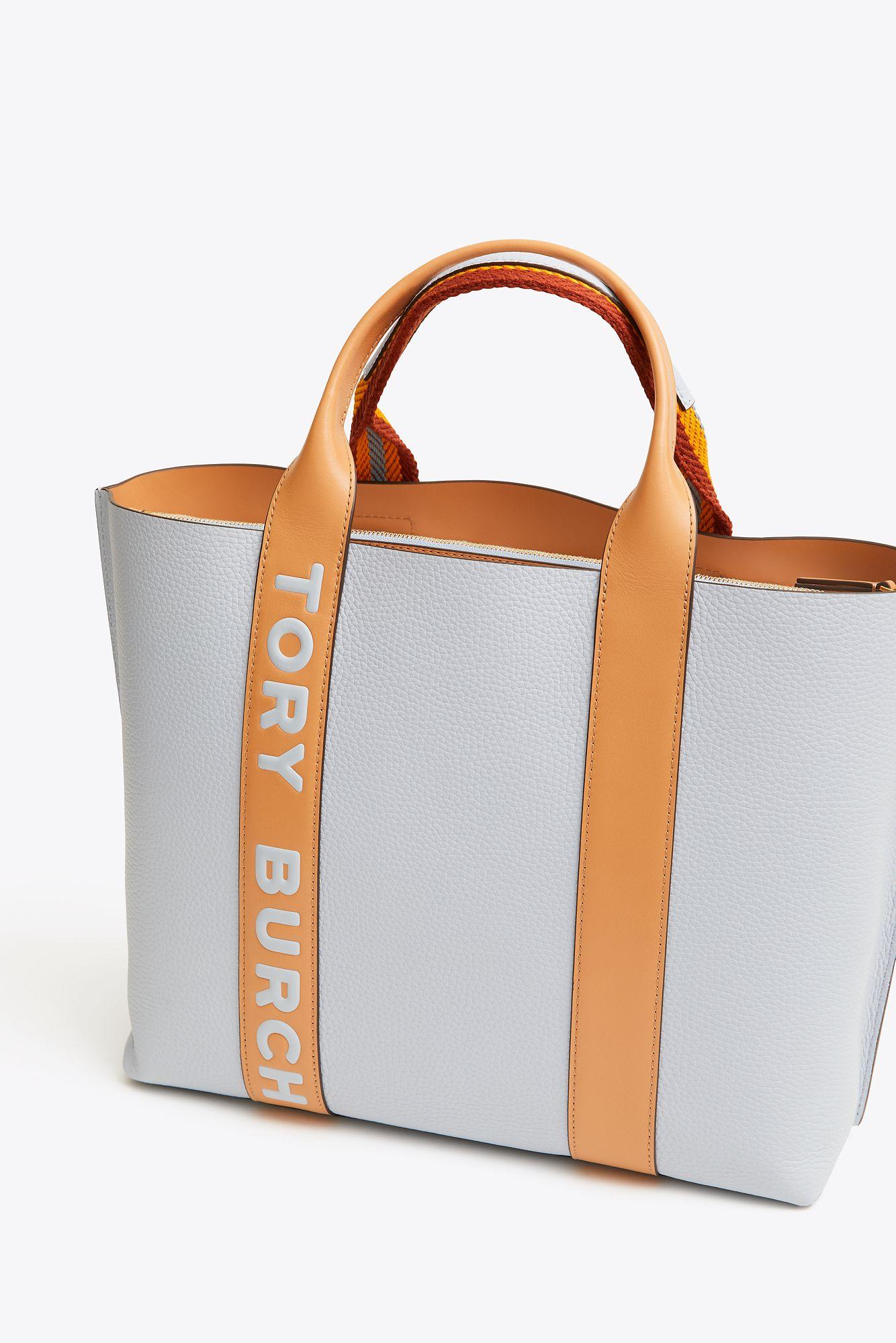 tory burch women's perry triple compartment leather tote