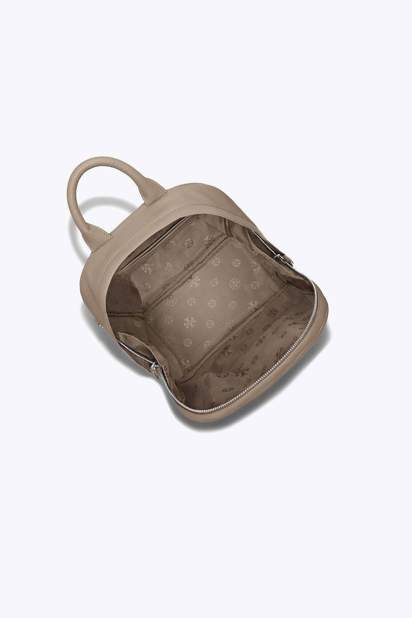 Tory Burch Leather Backpack in Gray | Lyst