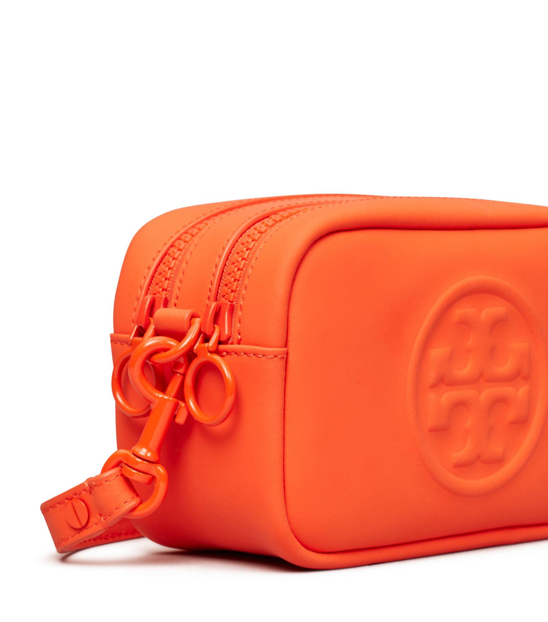 Tory Burch Leather Perry Bombe Matte Mini Bag in Orange - Lyst