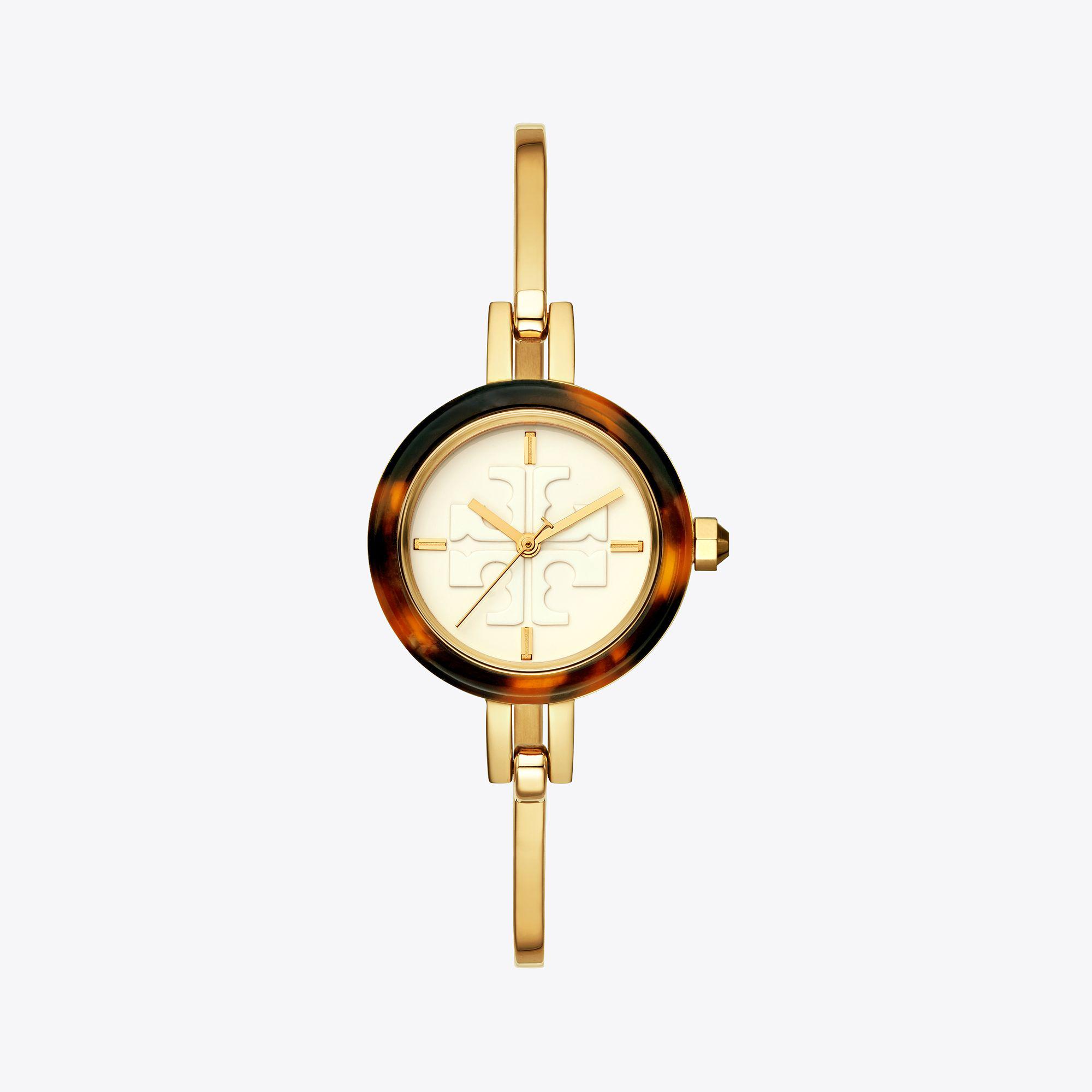 Tory Burch Gigi Bangle Watch, Multi-color/gold-tone, 27 Mm in Metallic |  Lyst