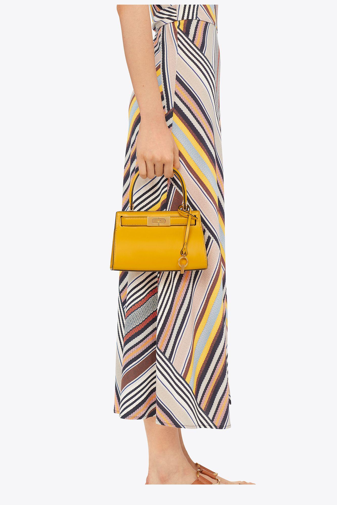 Tory Burch Lee Radziwill Petite Bag in Yellow Leather ref.324933