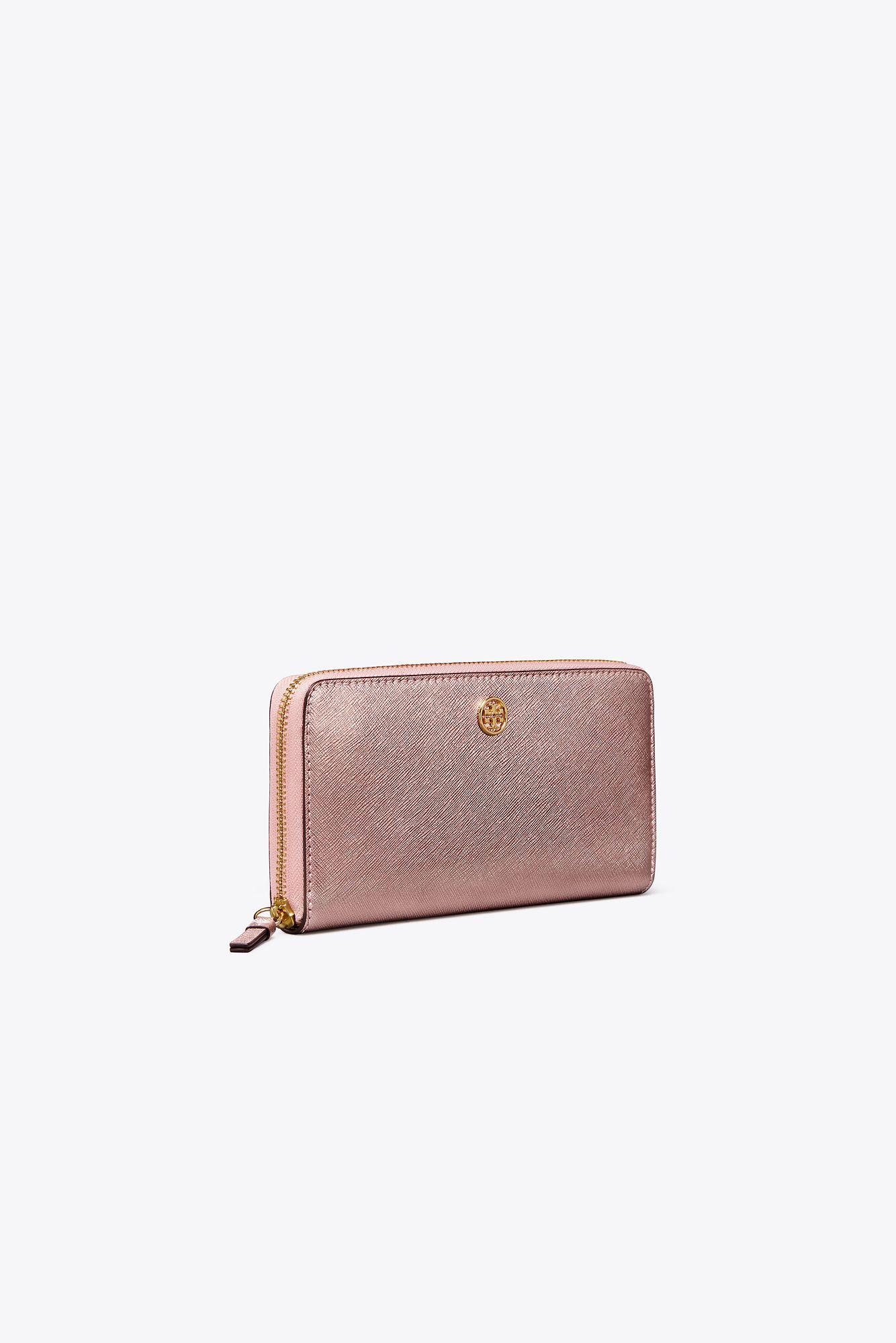 robinson metallic zip continental wallet