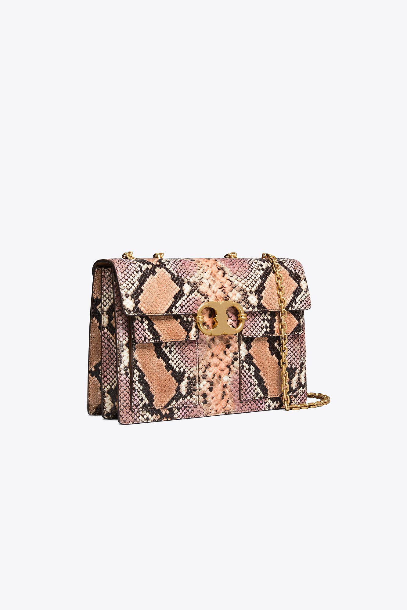 gemini link embossed small shoulder bag