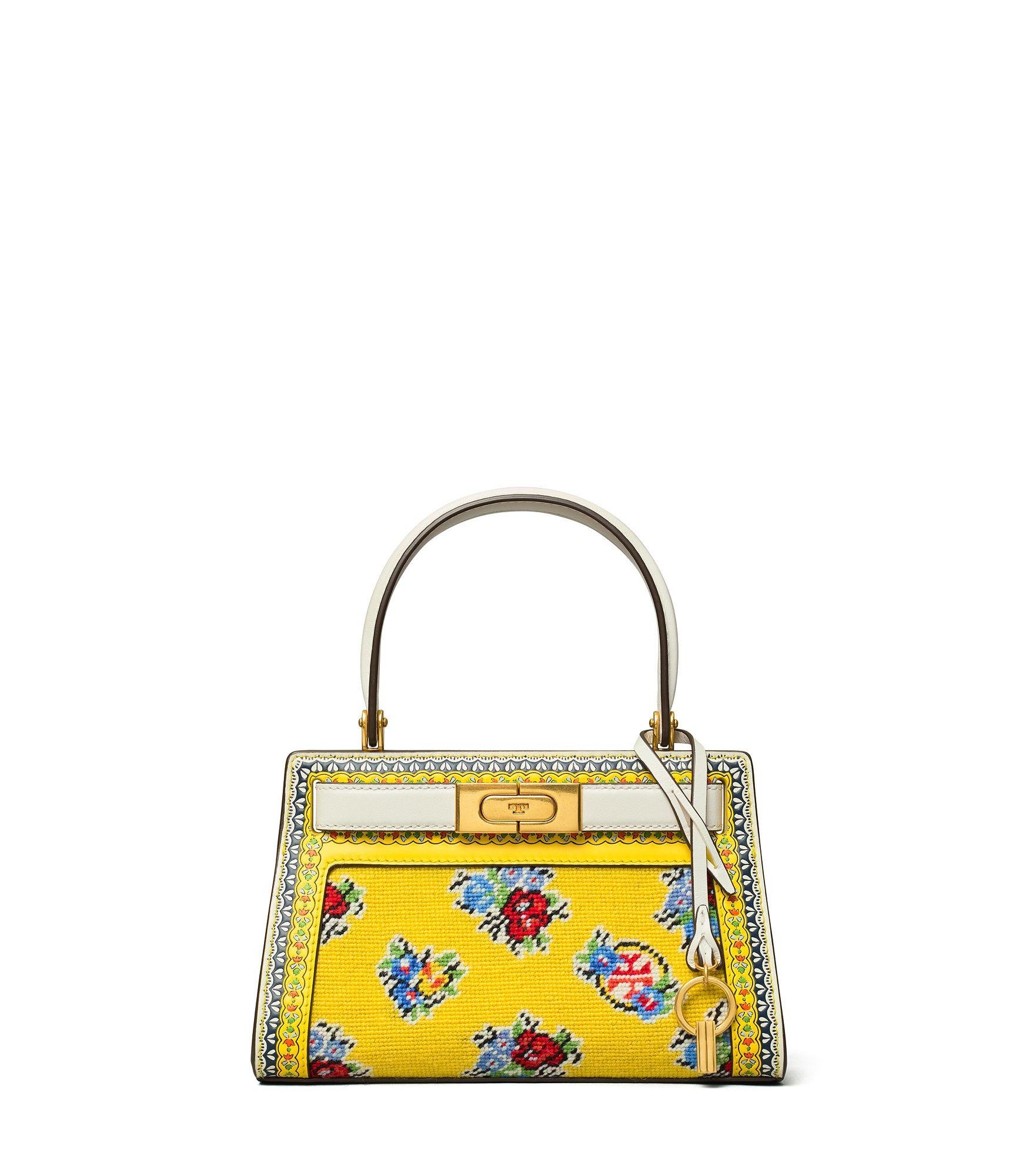 Tory Burch Leather Lee Radziwill Petite Bag in Yellow | Lyst