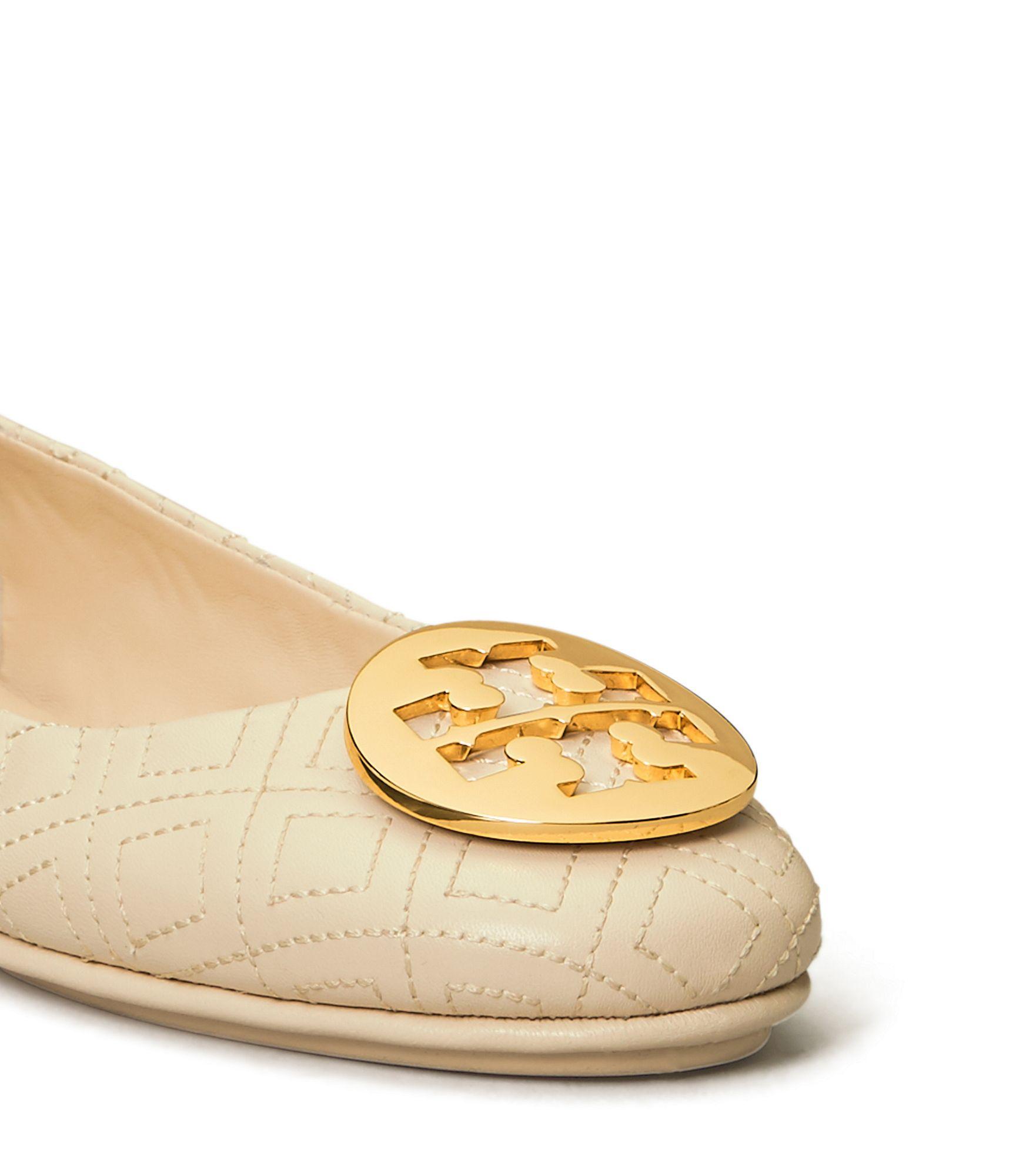 quilted leather ballet flats
