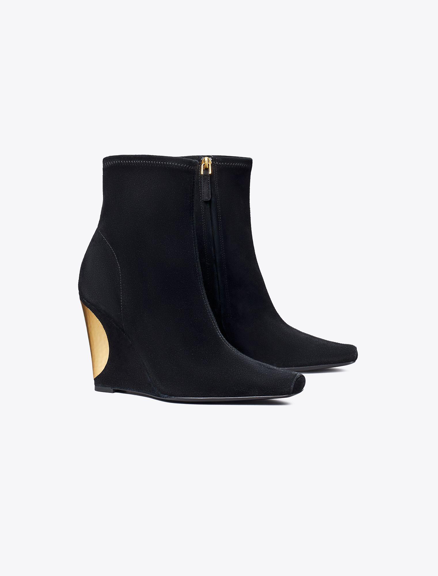 Tory burch top wedge boots
