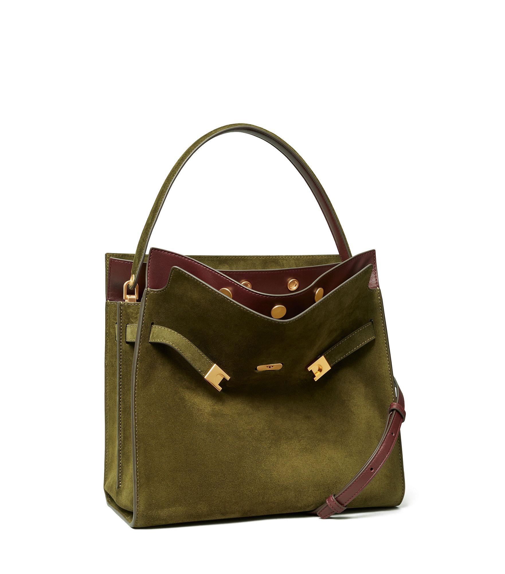 Tory Burch Lee Radziwill Double Bag in Green | Lyst