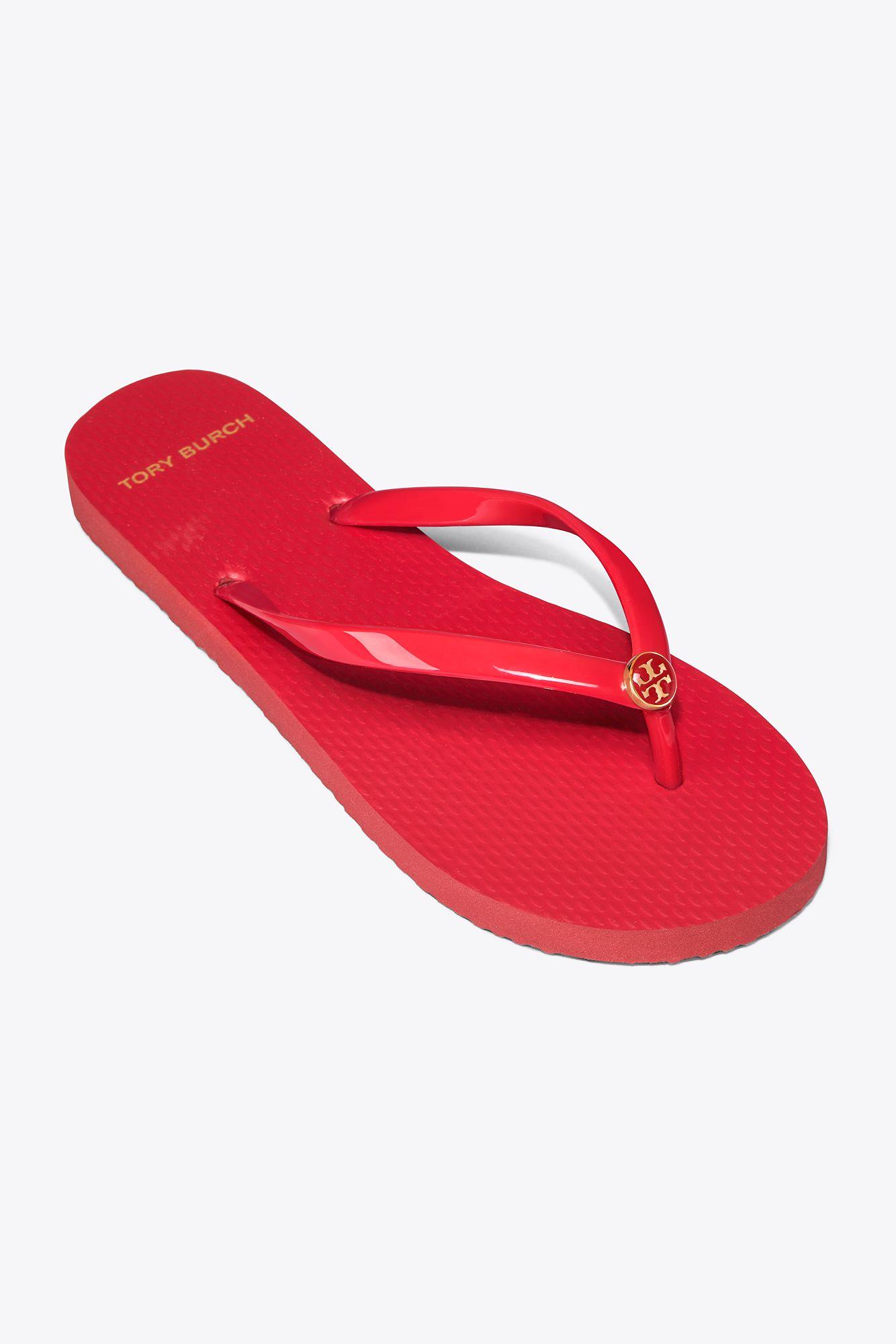 tory burch flat flip flops