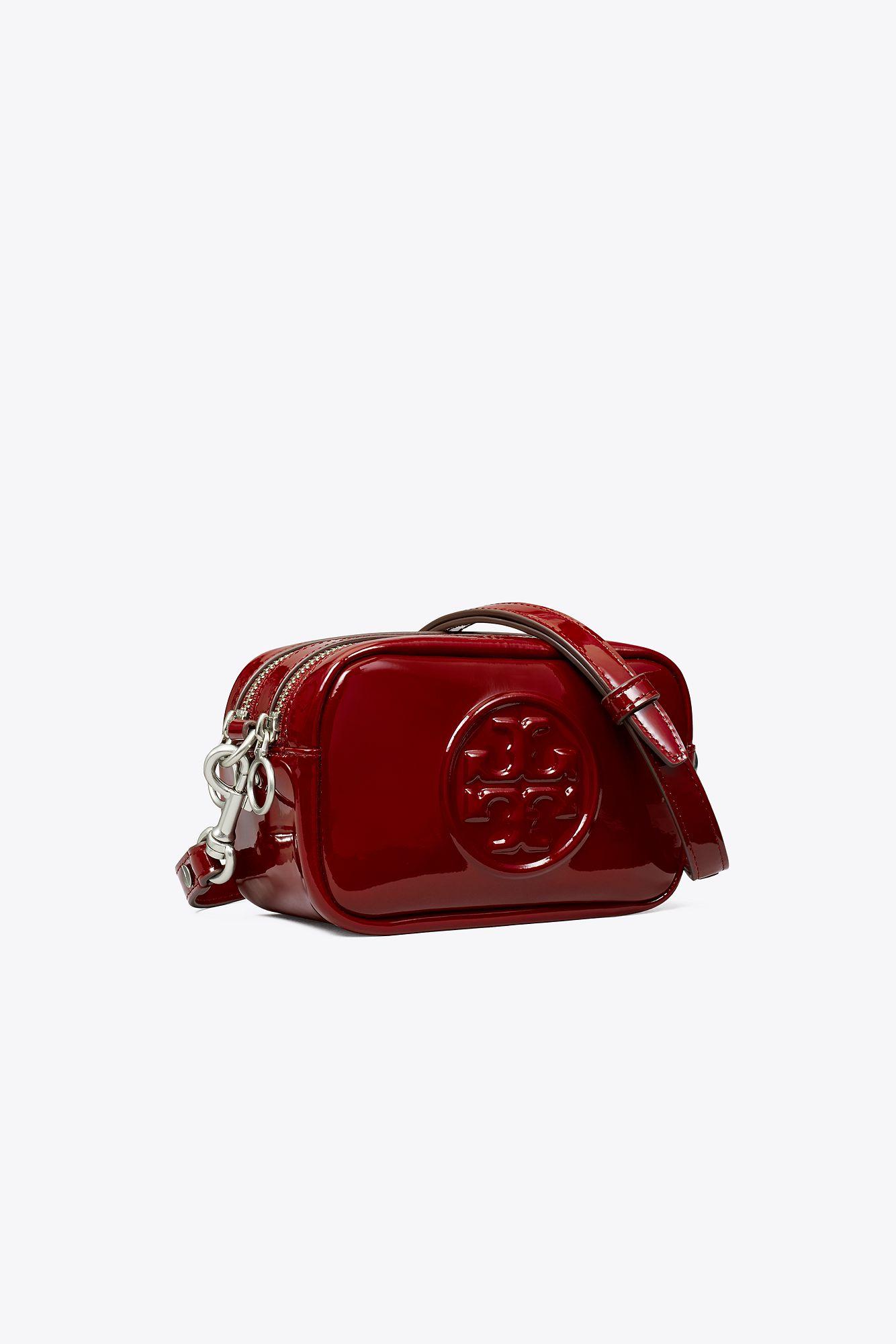 Tory Burch Perry Bombé Patent Mini Bag in Red | Lyst