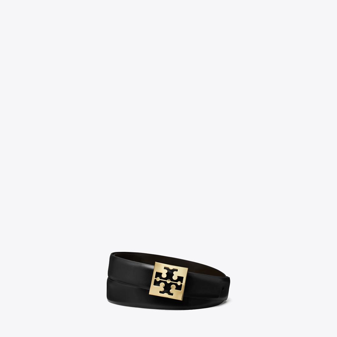 Tory Burch Square Logo Belt in Black | Lyst display picture 3