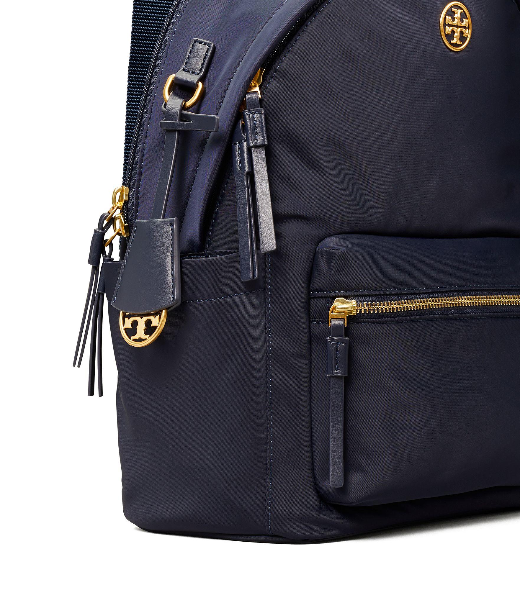 Tory Burch Synthetic Piper Nylon Zip Backpack in Blue Lyst