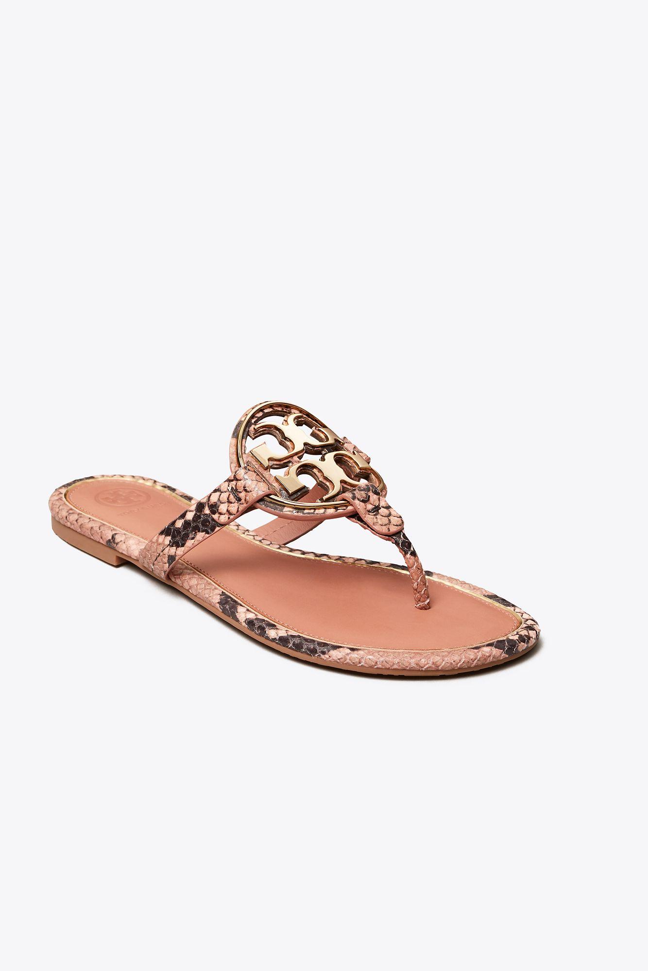 metal miller flip flop tory burch