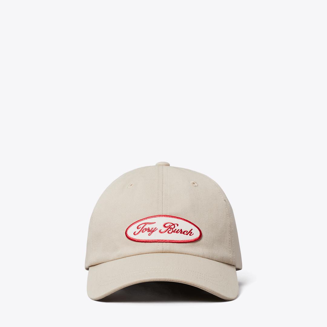 Tory Burch || Logo Cap Baseball Hat Adjustable Strap in Stone Pink Logo Cap: Women main image 3