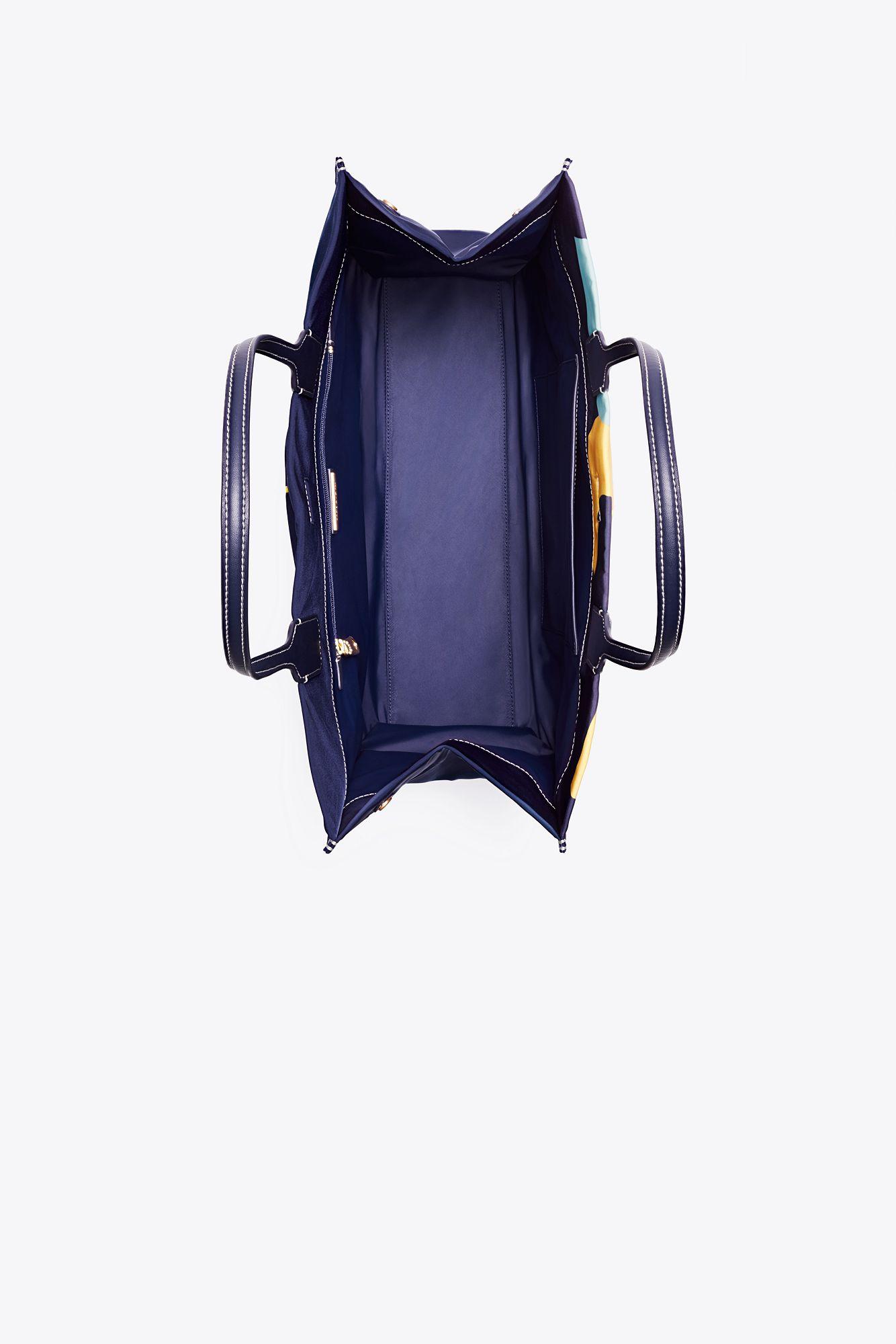 Tory Burch Ella Printed Logo Tote in Blue | Lyst