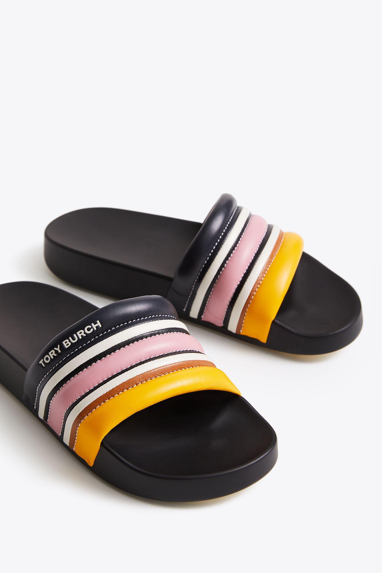 tory burch striped slide