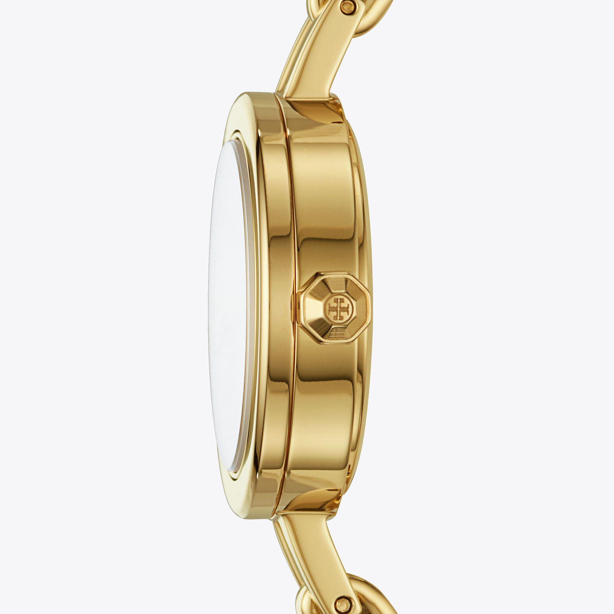 Tory Burch Gigi Bangle Watch, Multi-color/gold-tone, 27 Mm in Metallic |  Lyst