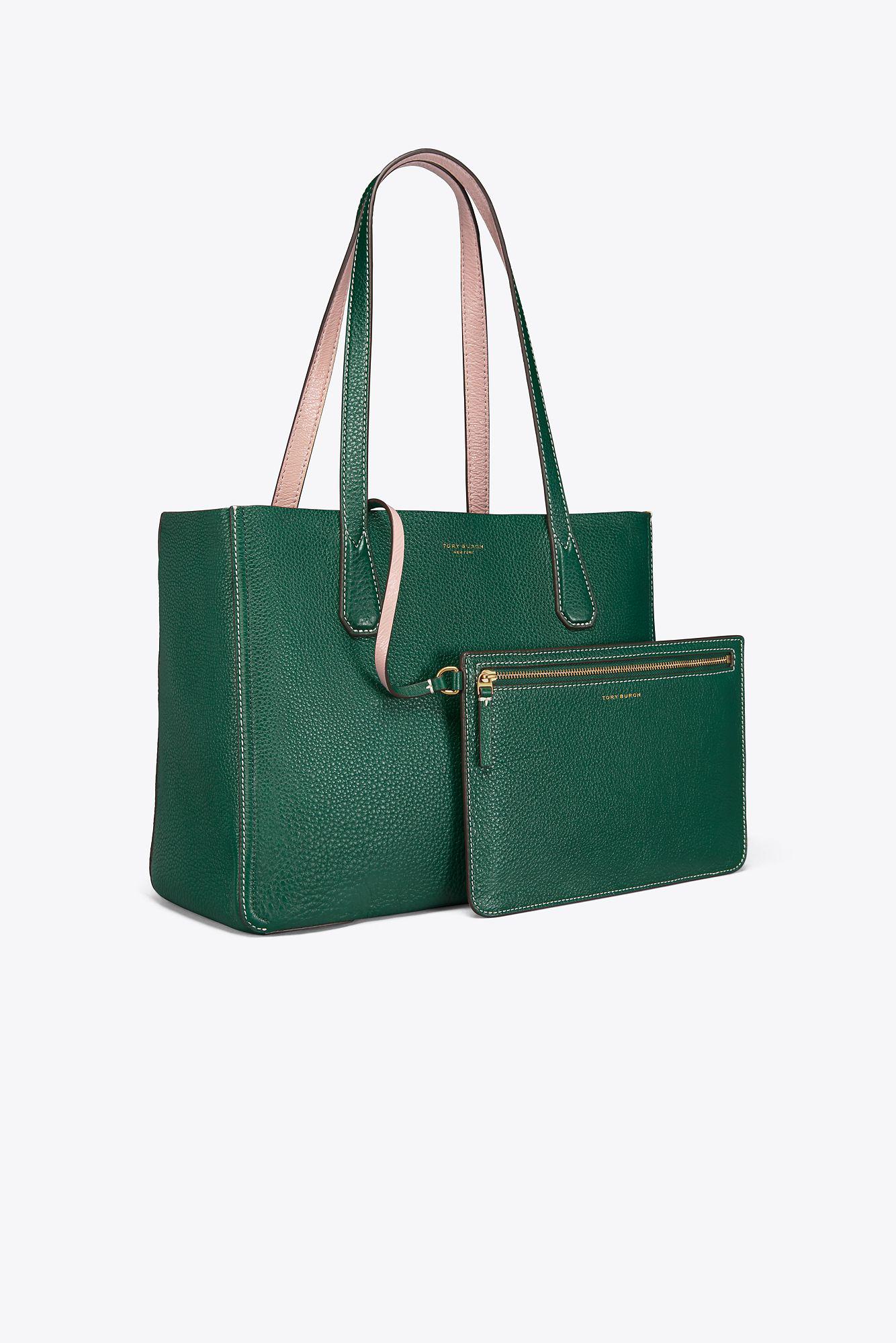 Tory burch pink and green tote Clearance