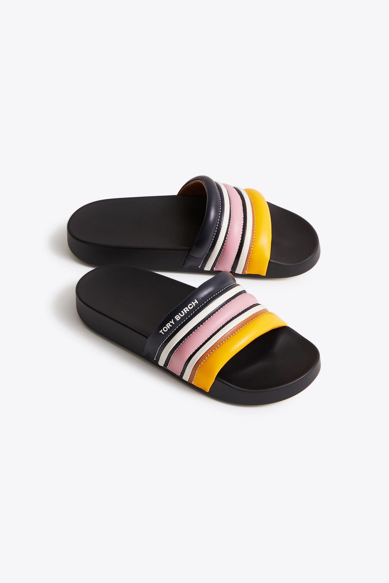 tory burch striped slide