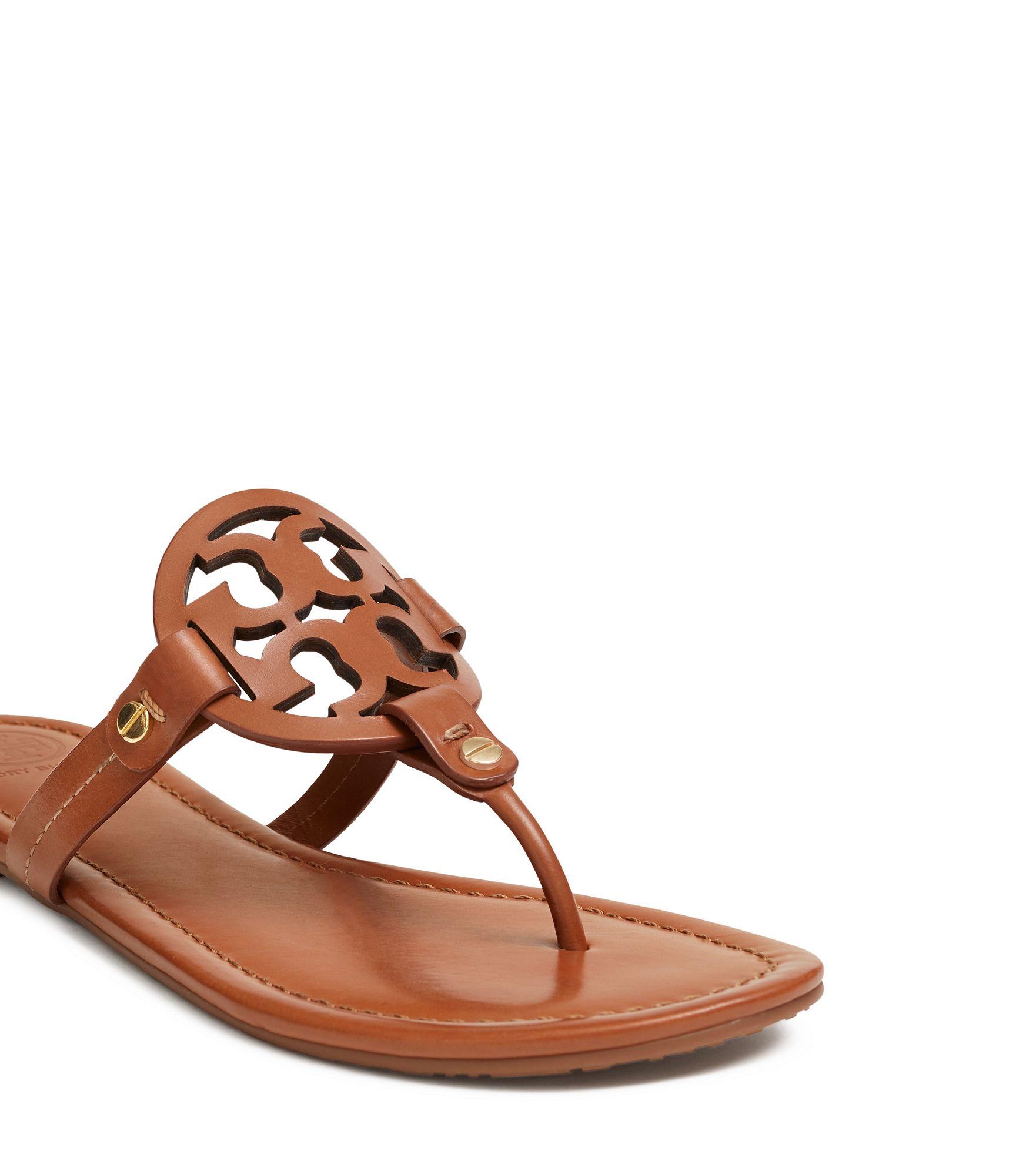 Tory Burch Miller Sandals, Leather in Tan (Brown) - Lyst