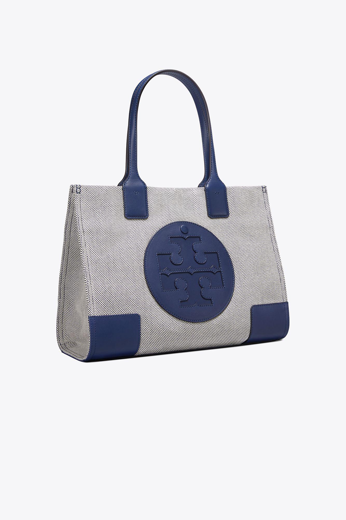 Tory Burch Navy Ella Canvas Tote, Best Price and Reviews