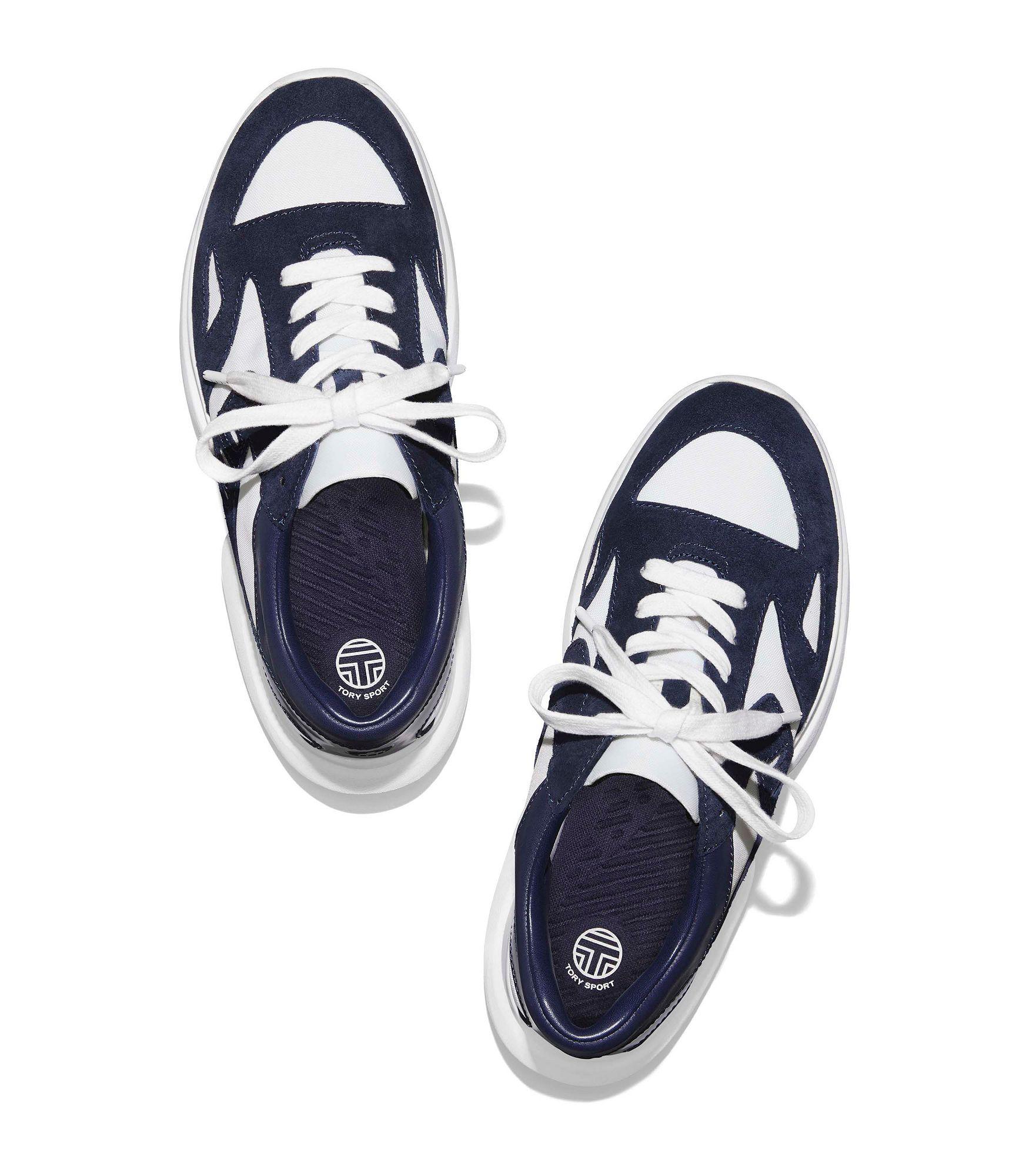 Tory Sport Bubble Lace-up Suede Sneakers in Blue | Lyst